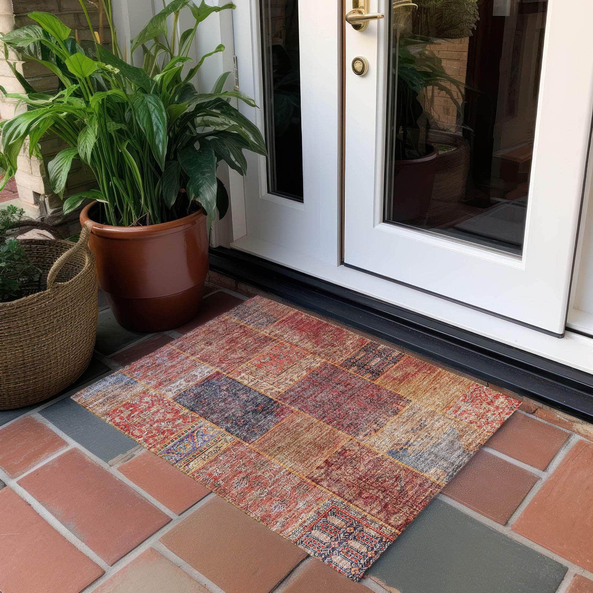 Machine Made ACN669 Red  Rugs #color_red 