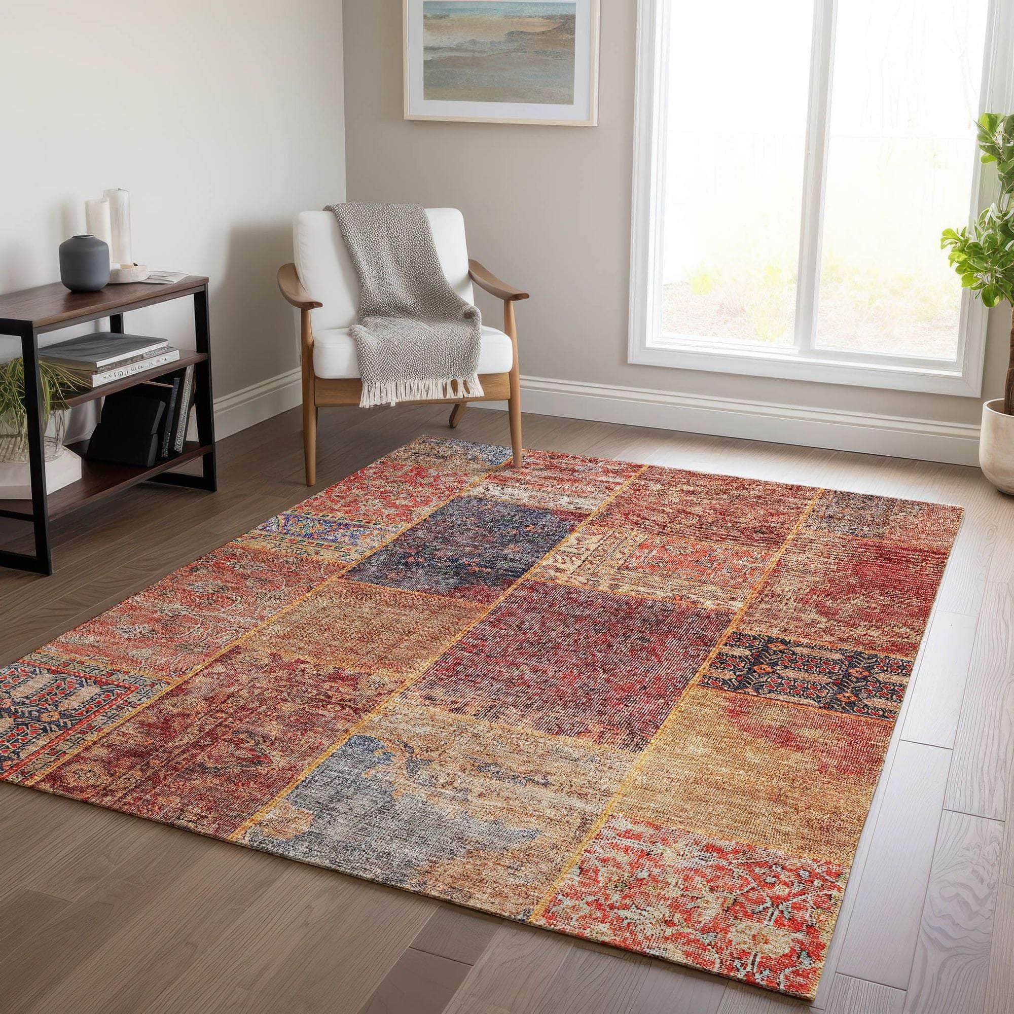 Machine Made ACN669 Red  Rugs #color_red 