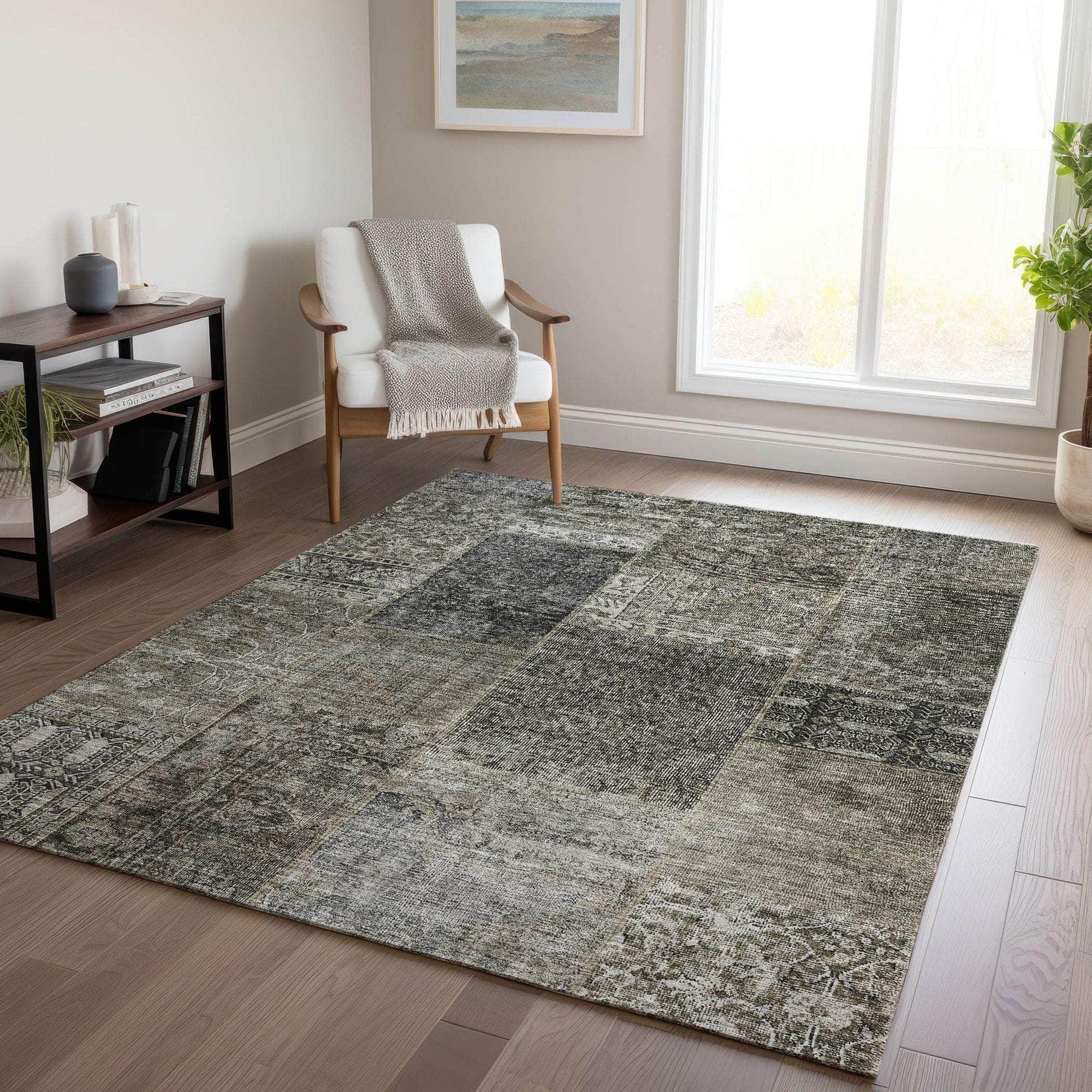 Machine Made ACN669 Taupe Brown Rugs #color_taupe brown