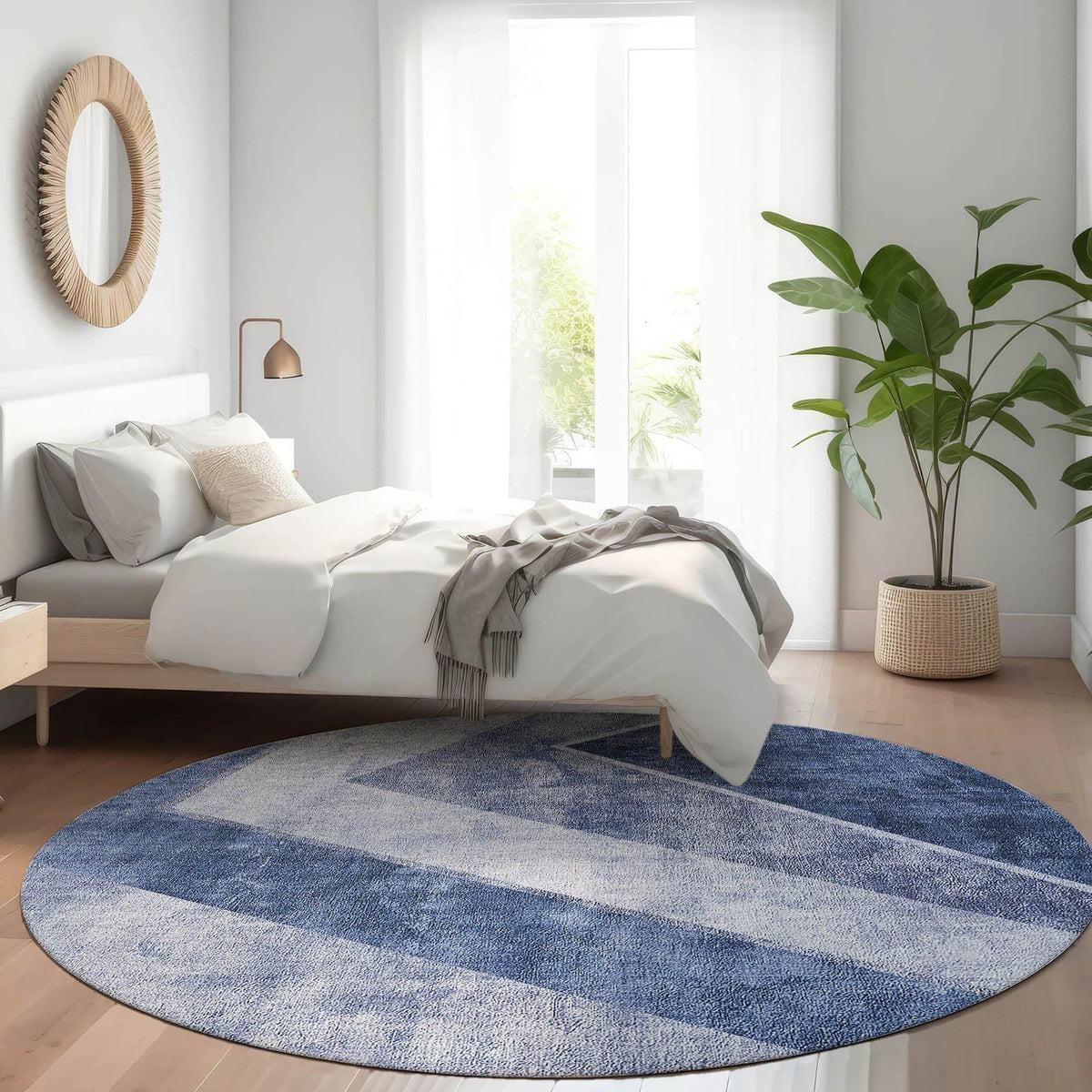 Bisque Machine Washable Rug
