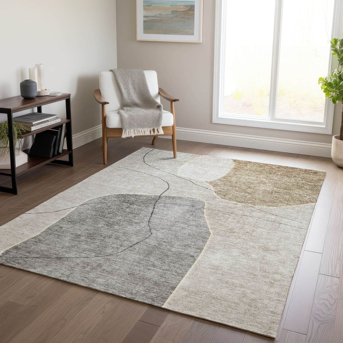 Dove Machine Washable Rug