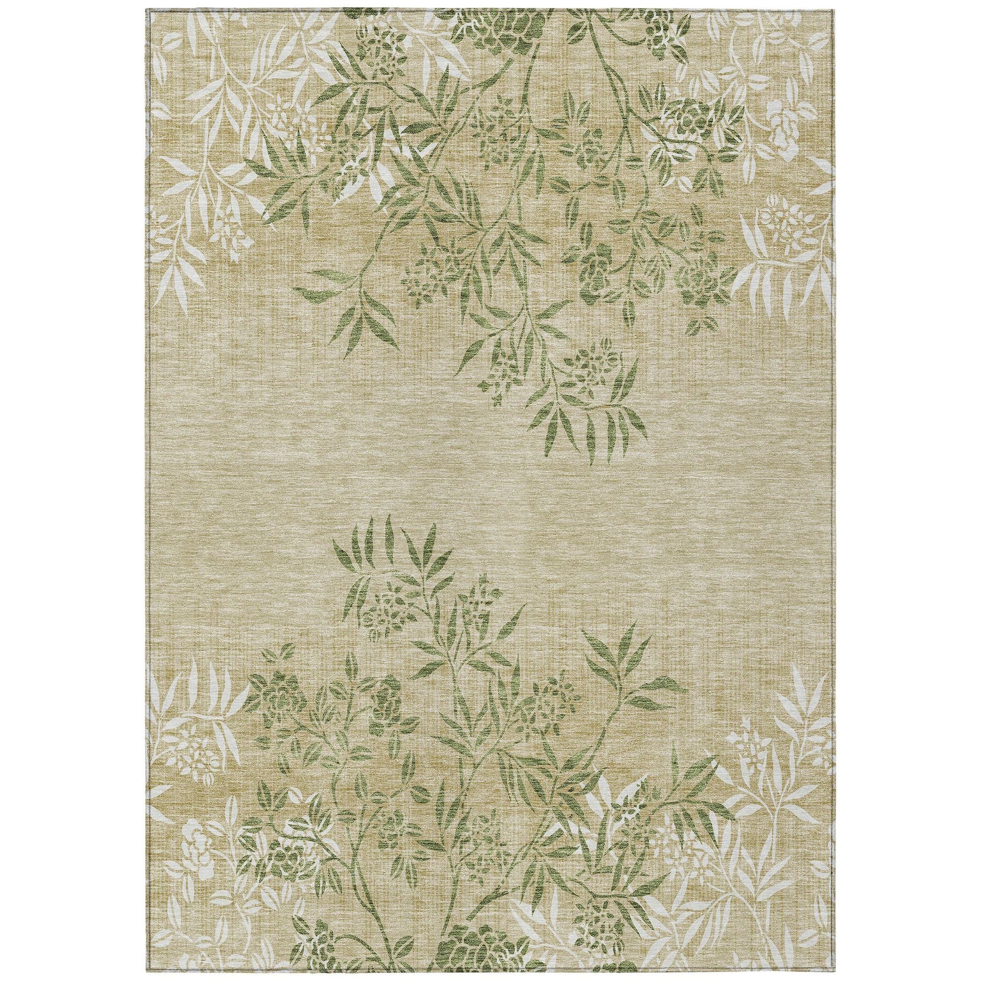 Machine Made ACN673 Khaki Brown Rugs #color_khaki brown