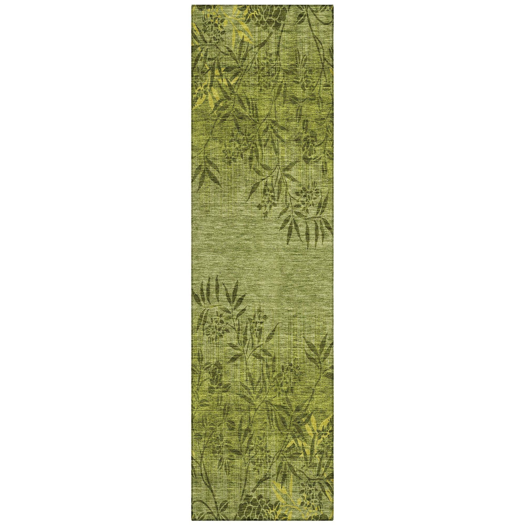 Machine Made ACN673 Olive Green Rugs #color_olive green