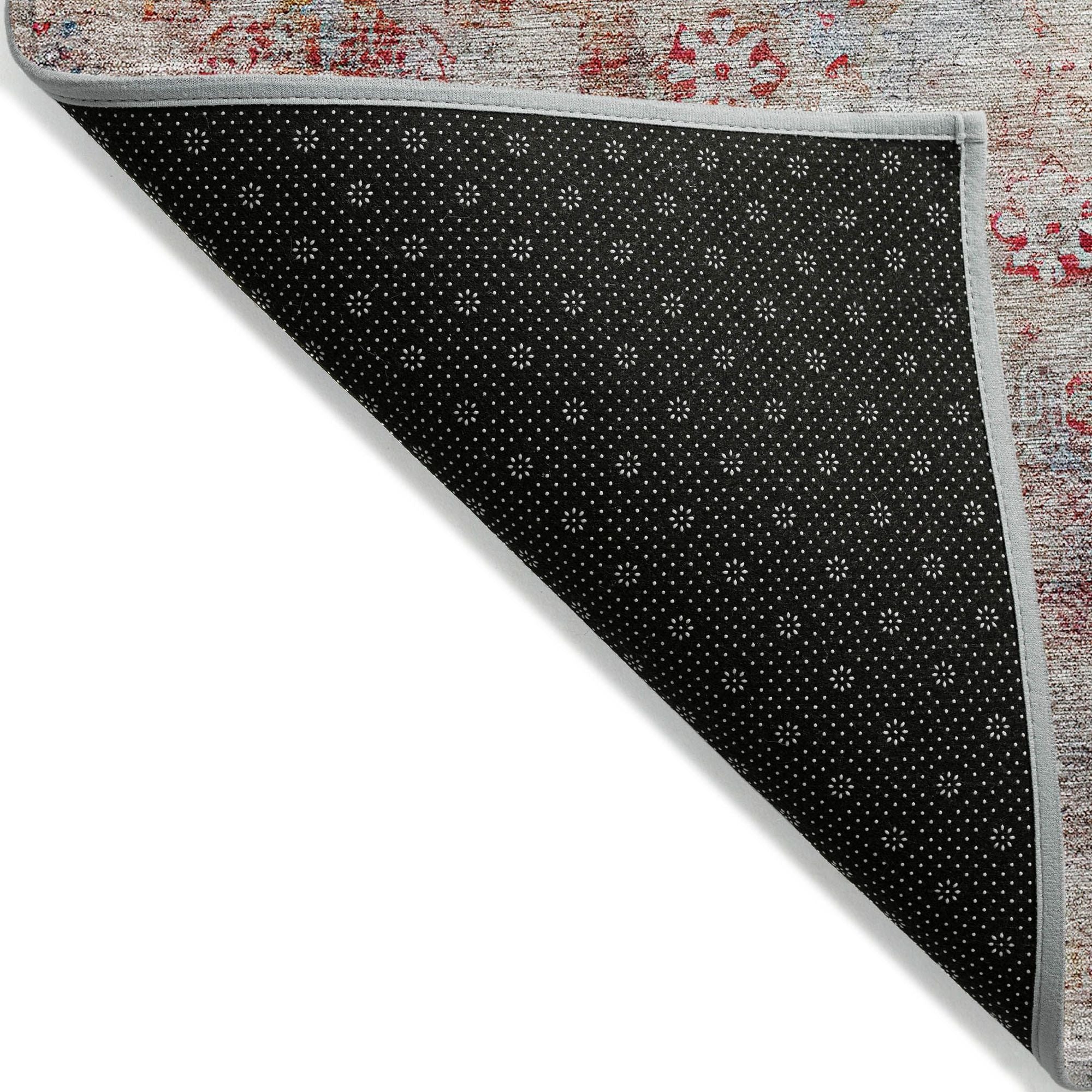 Machine Washable Red Rug - Indoor / Outdoor - Kids / Pet Friendly Oriental Print Rug