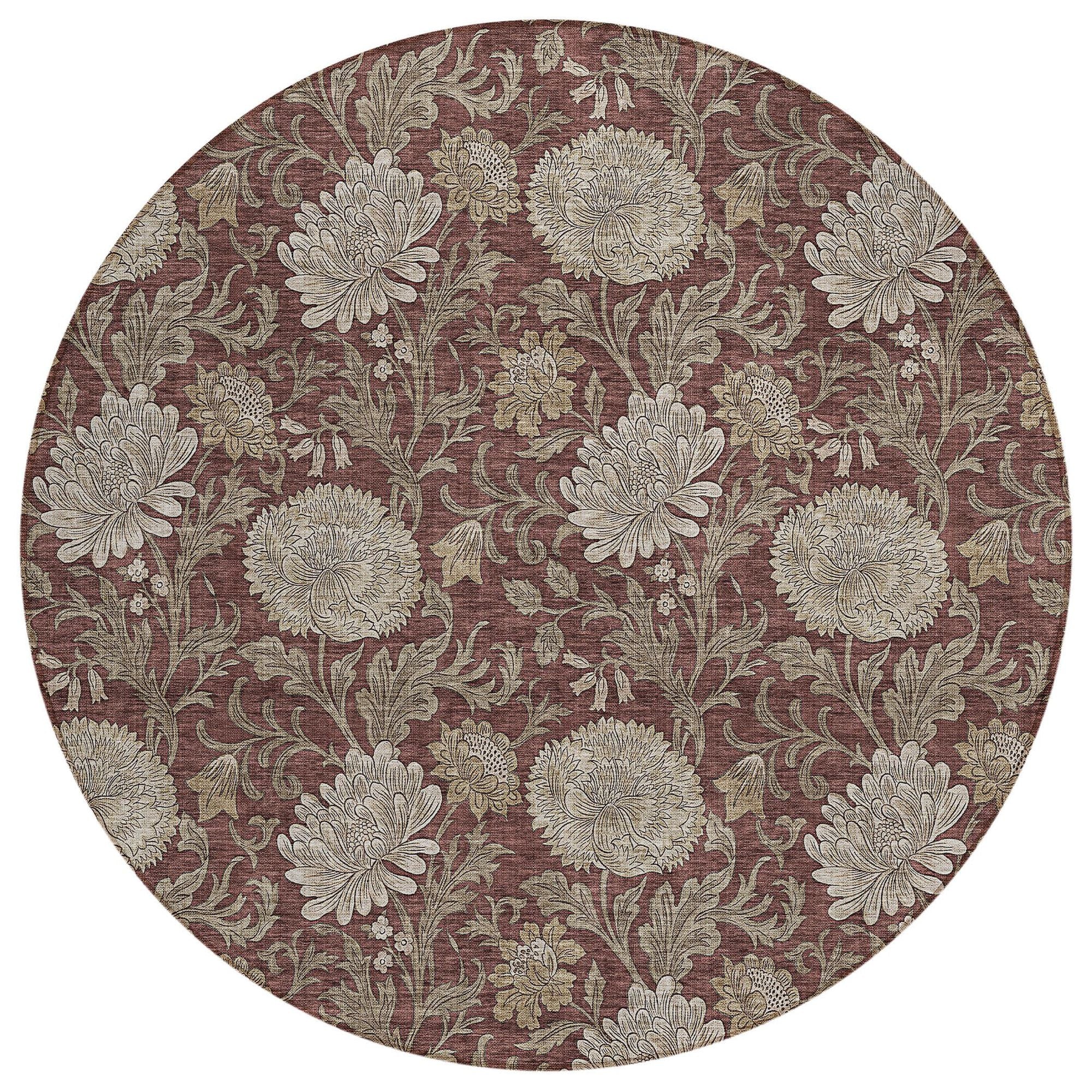 Machine Made ACN677 Merlot Red Rugs #color_merlot red