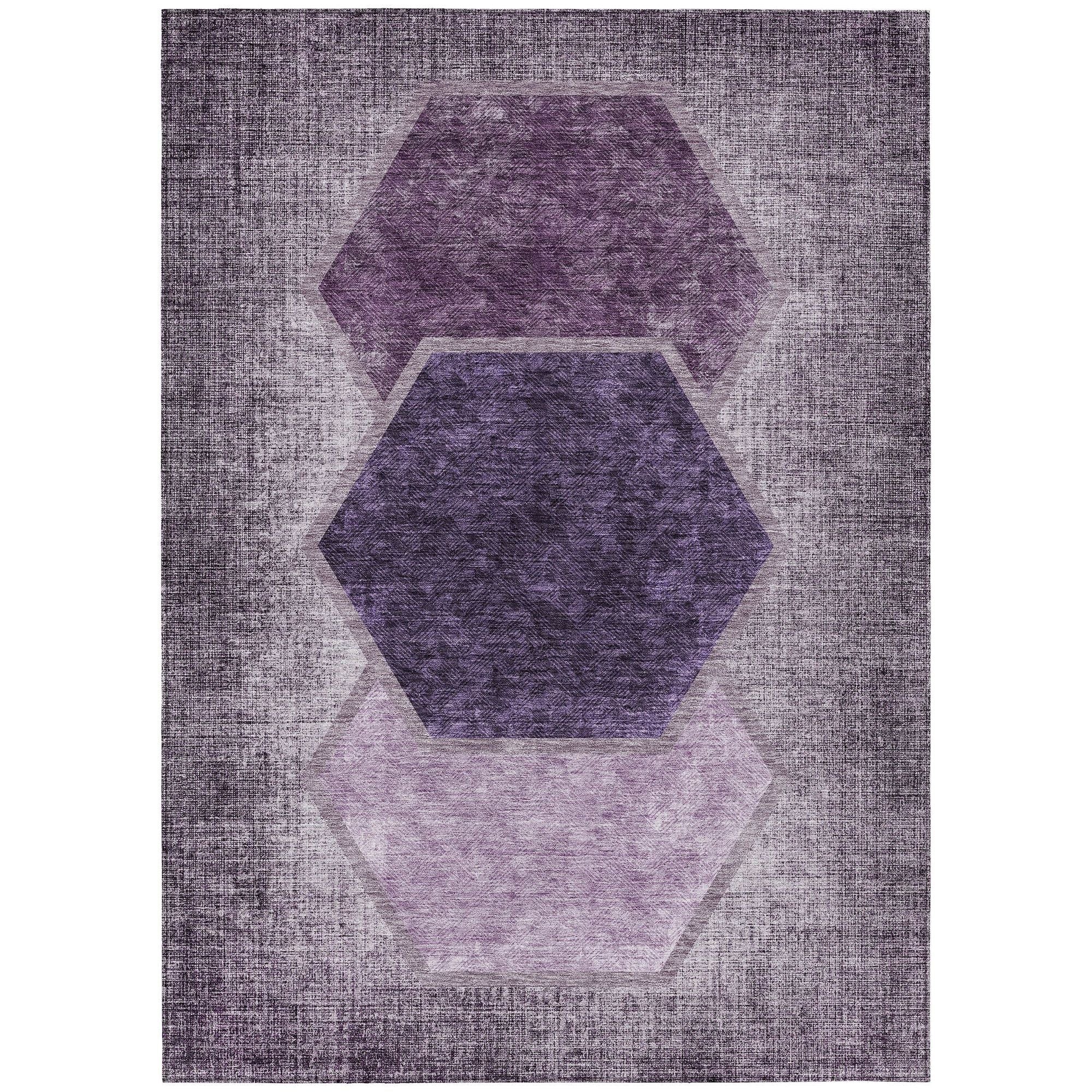 Machine Made ACN679 Eggplant Purple Rugs #color_eggplant purple