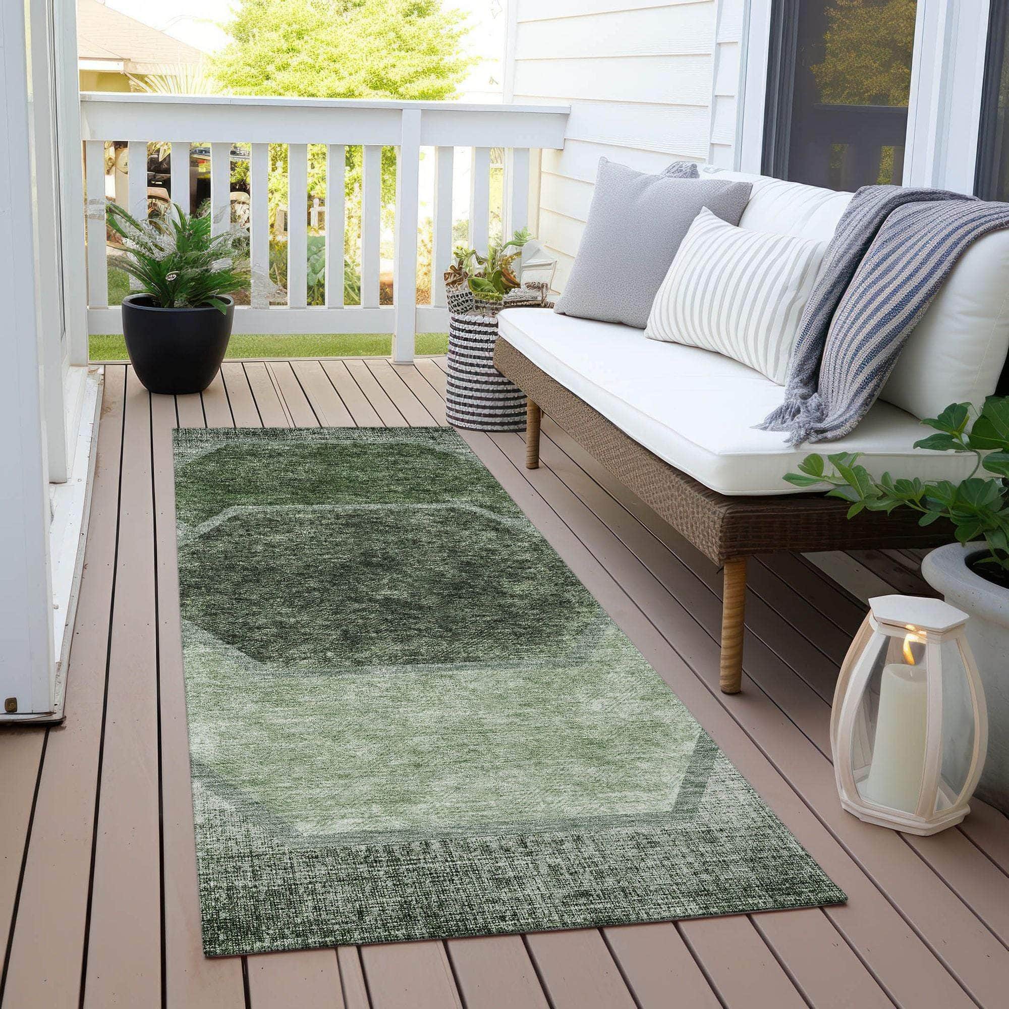 Machine Made ACN679 Olive Green Rugs #color_olive green