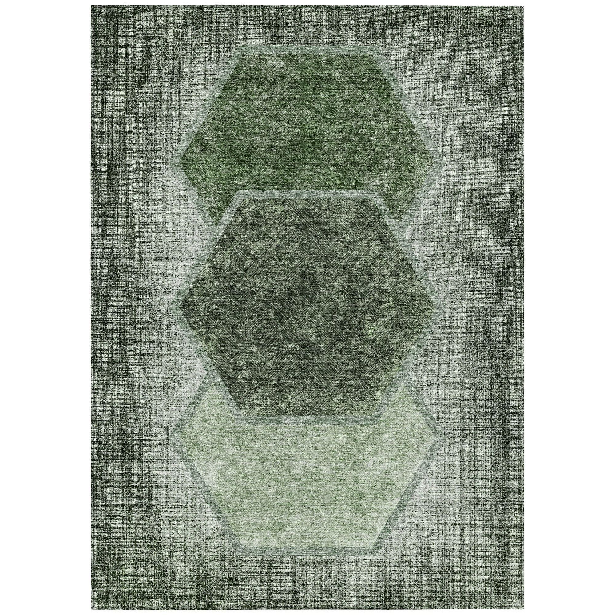 Machine Made ACN679 Olive Green Rugs #color_olive green