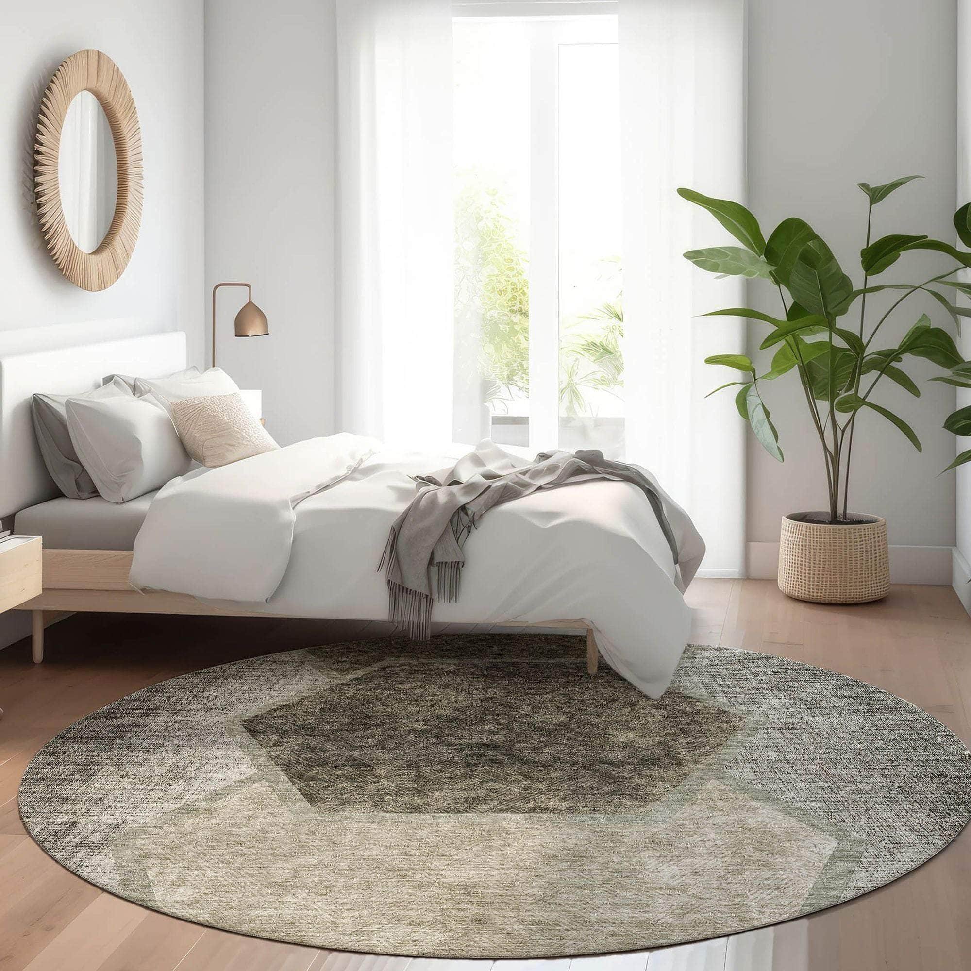 Machine Made ACN679 Taupe Brown Rugs #color_taupe brown