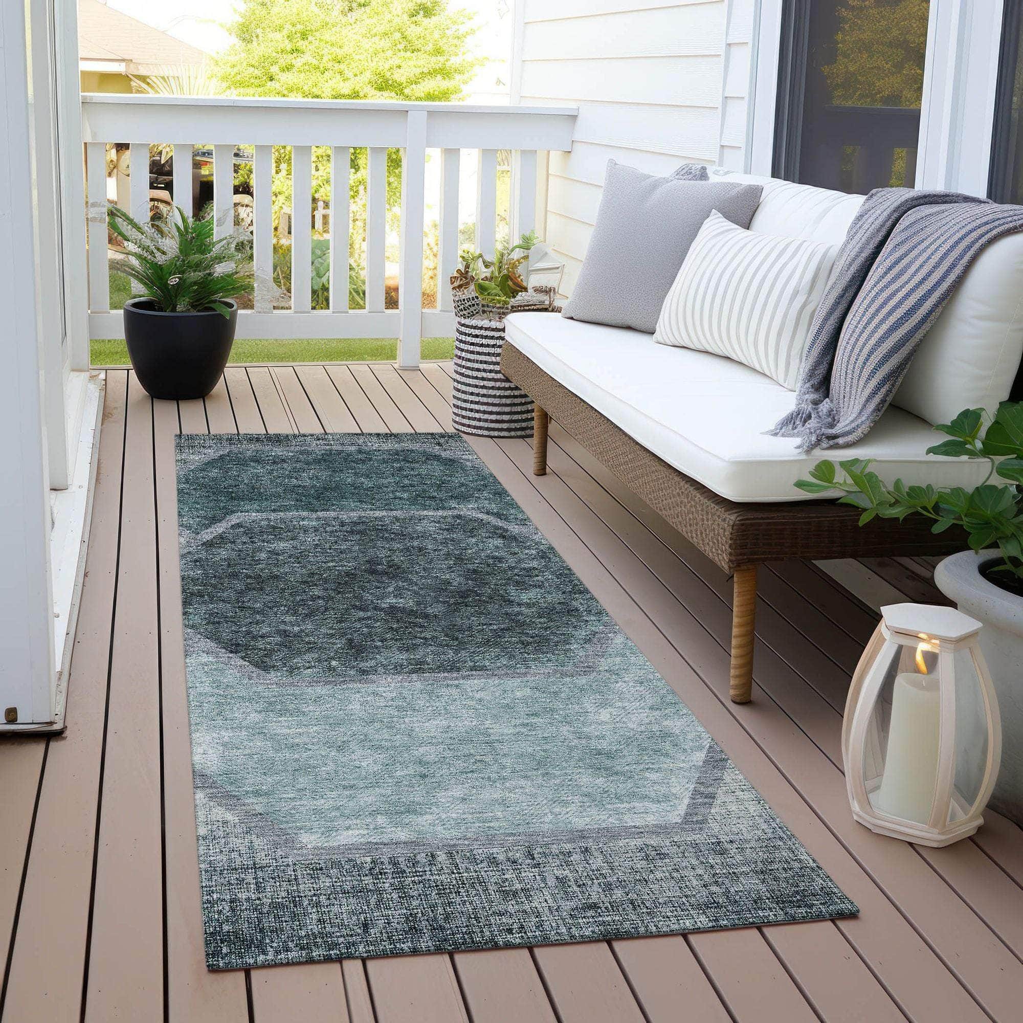 Machine Made ACN679 Teal  Rugs #color_teal 