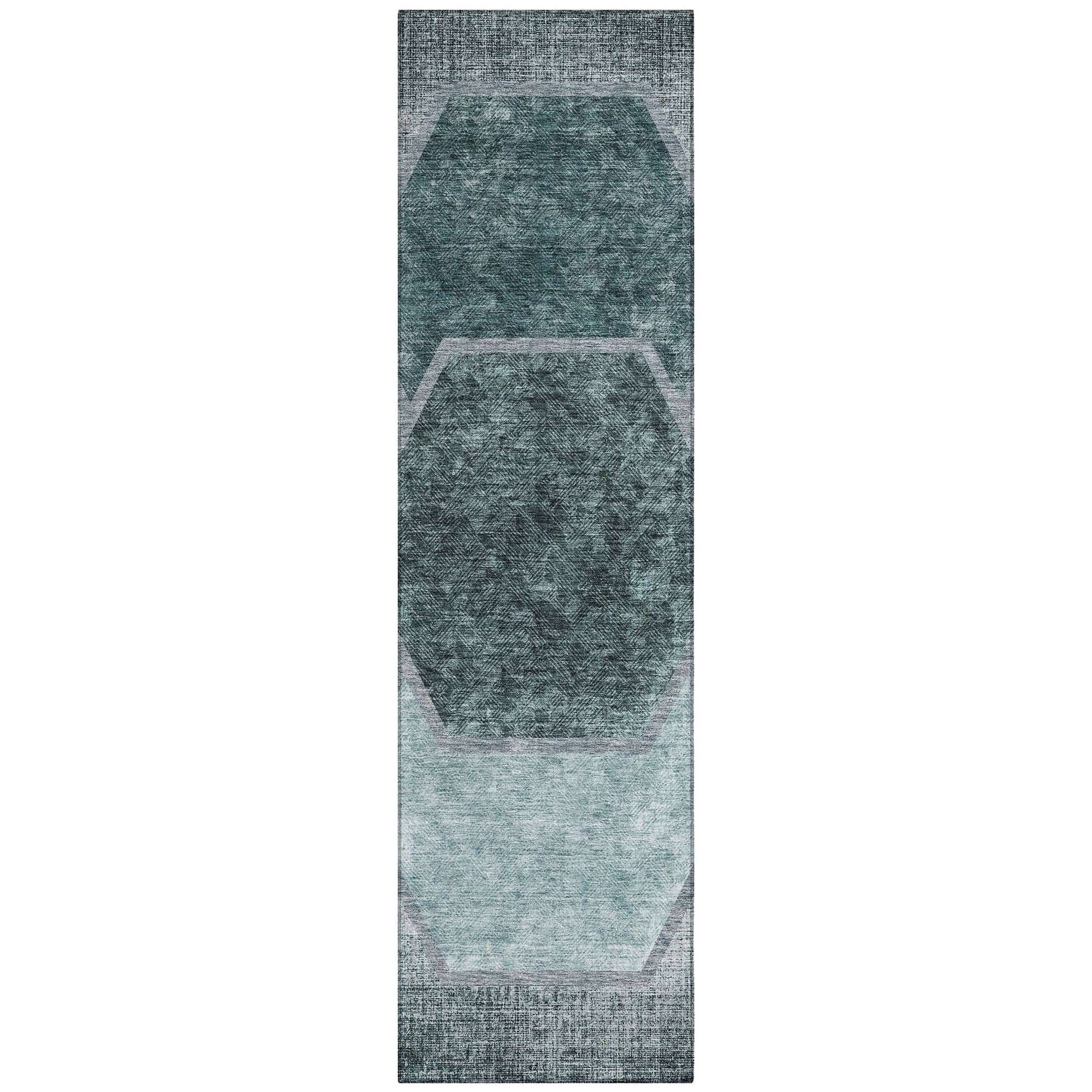 Machine Made ACN679 Teal  Rugs #color_teal 