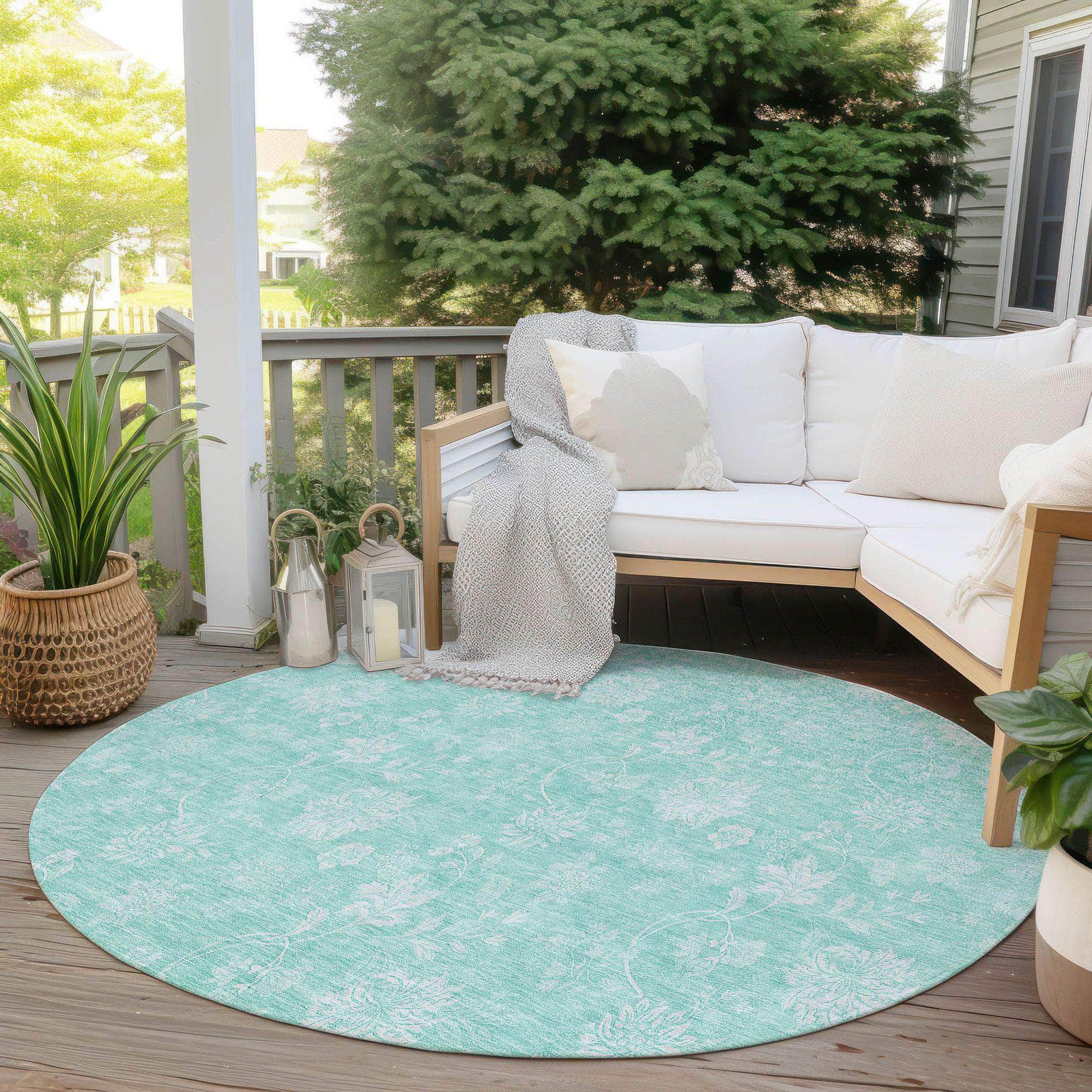 Machine Made ACN681 Aqua Teal Rugs #color_aqua teal