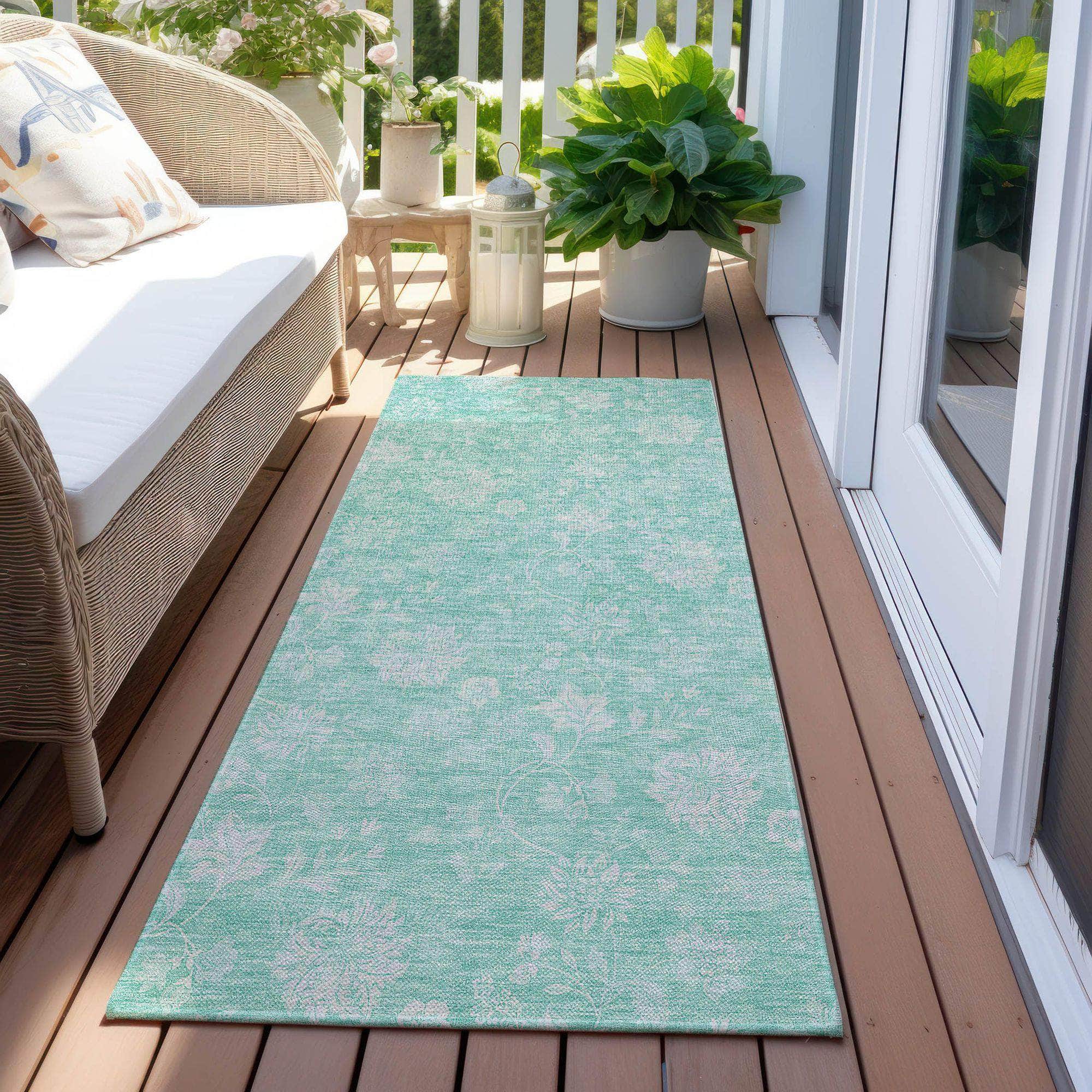 Machine Made ACN681 Aqua Teal Rugs #color_aqua teal