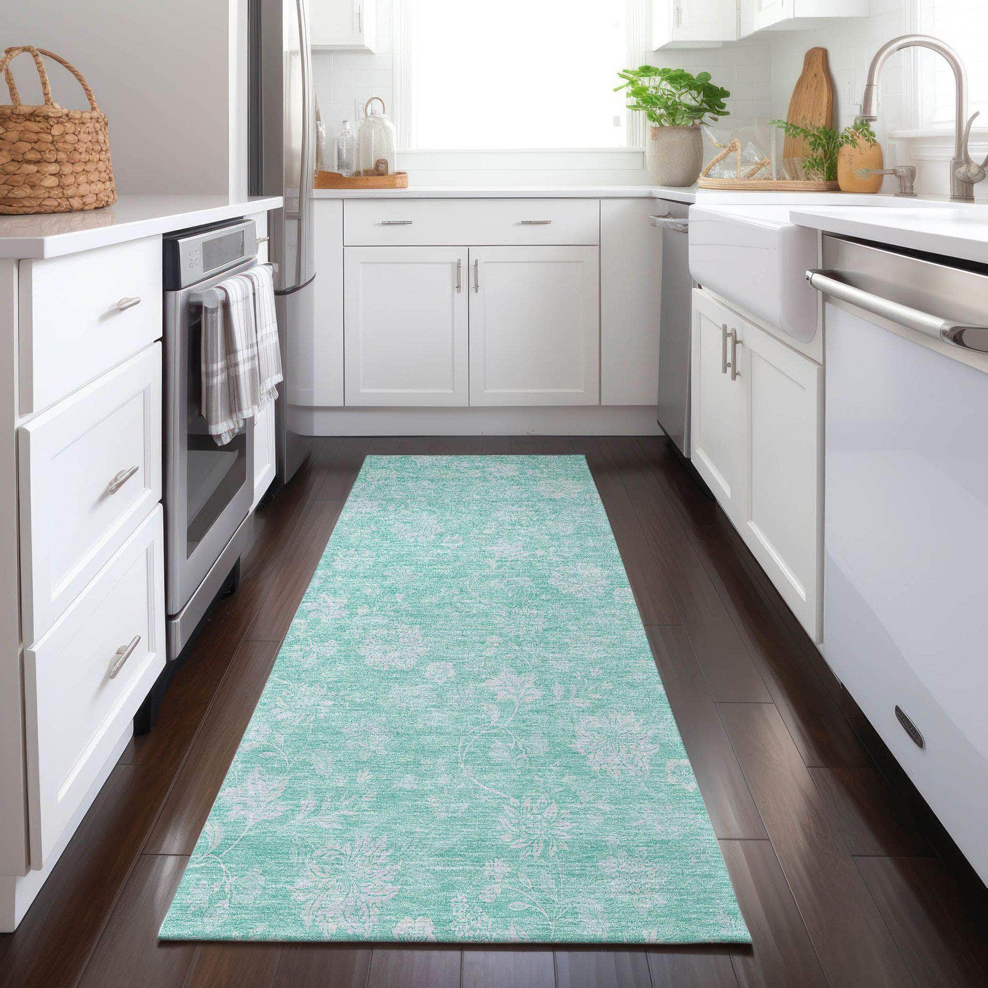 Machine Made ACN681 Aqua Teal Rugs #color_aqua teal