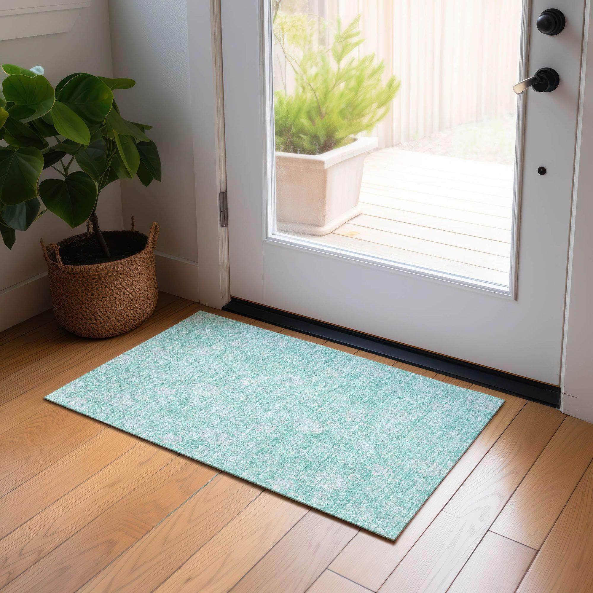 Machine Made ACN681 Aqua Teal Rugs #color_aqua teal