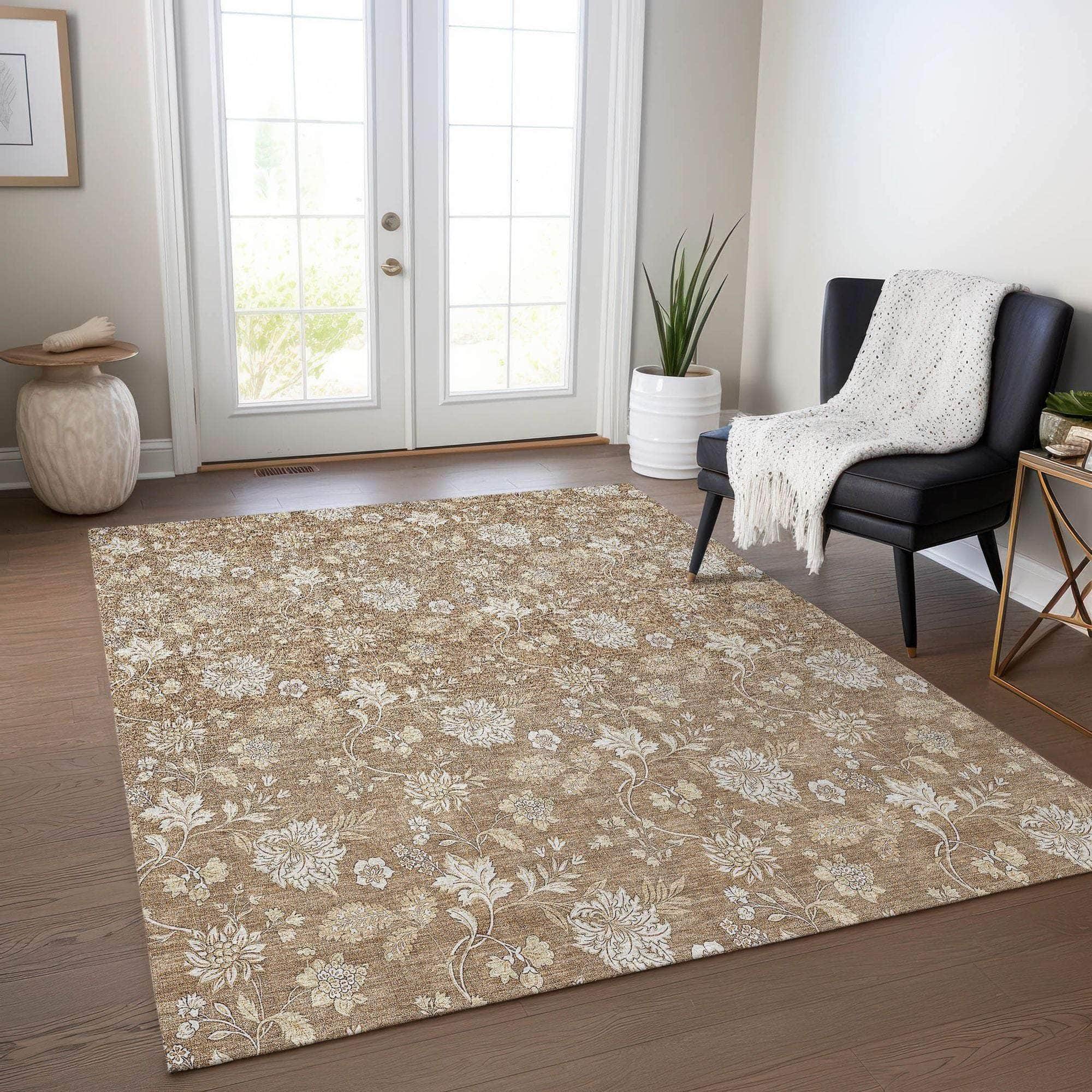 Machine Made ACN681 Copper Orange Rugs #color_copper orange
