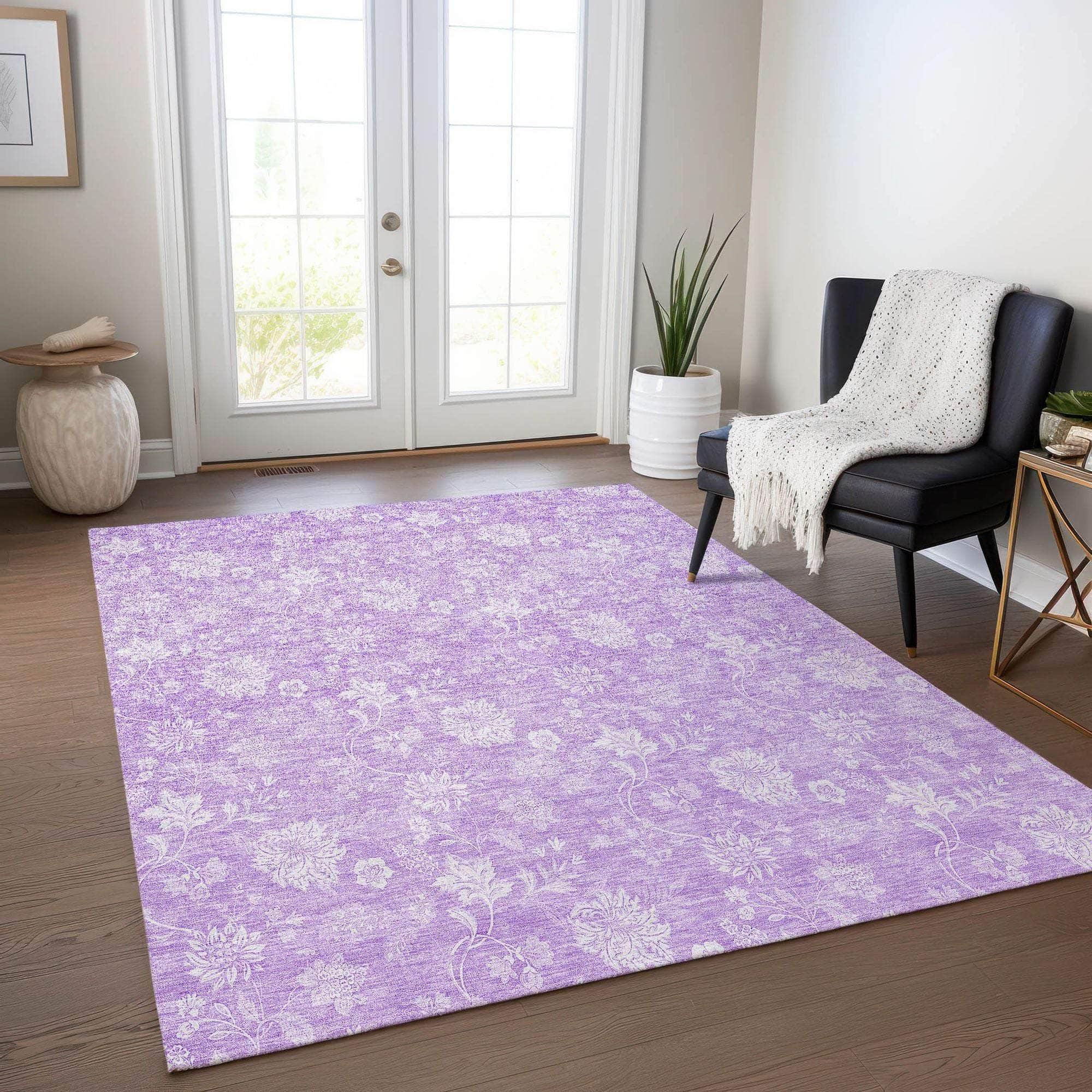 Machine Made ACN681 Lilac Purple Rugs #color_lilac purple