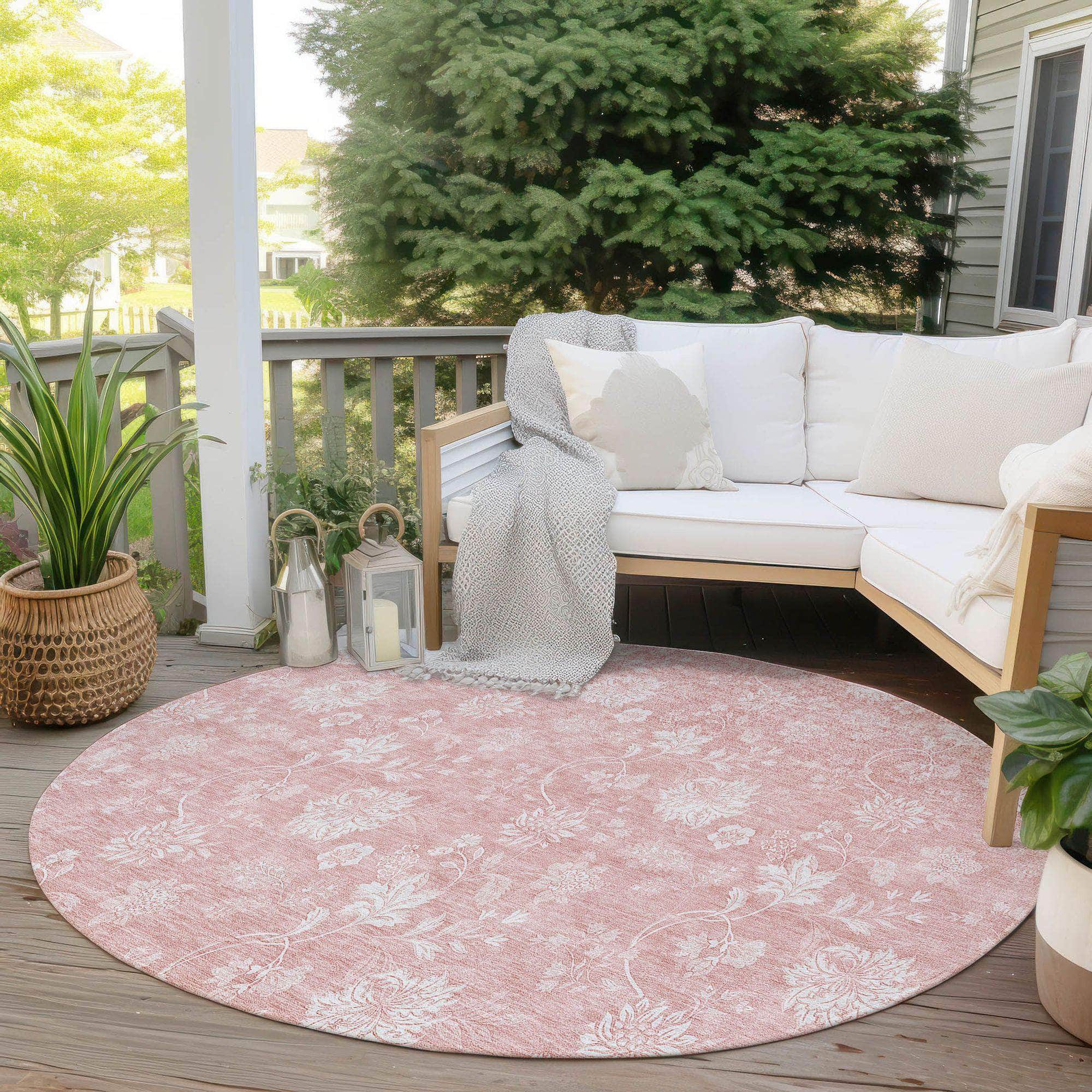 Machine Made ACN681 Pink  Rugs #color_pink 
