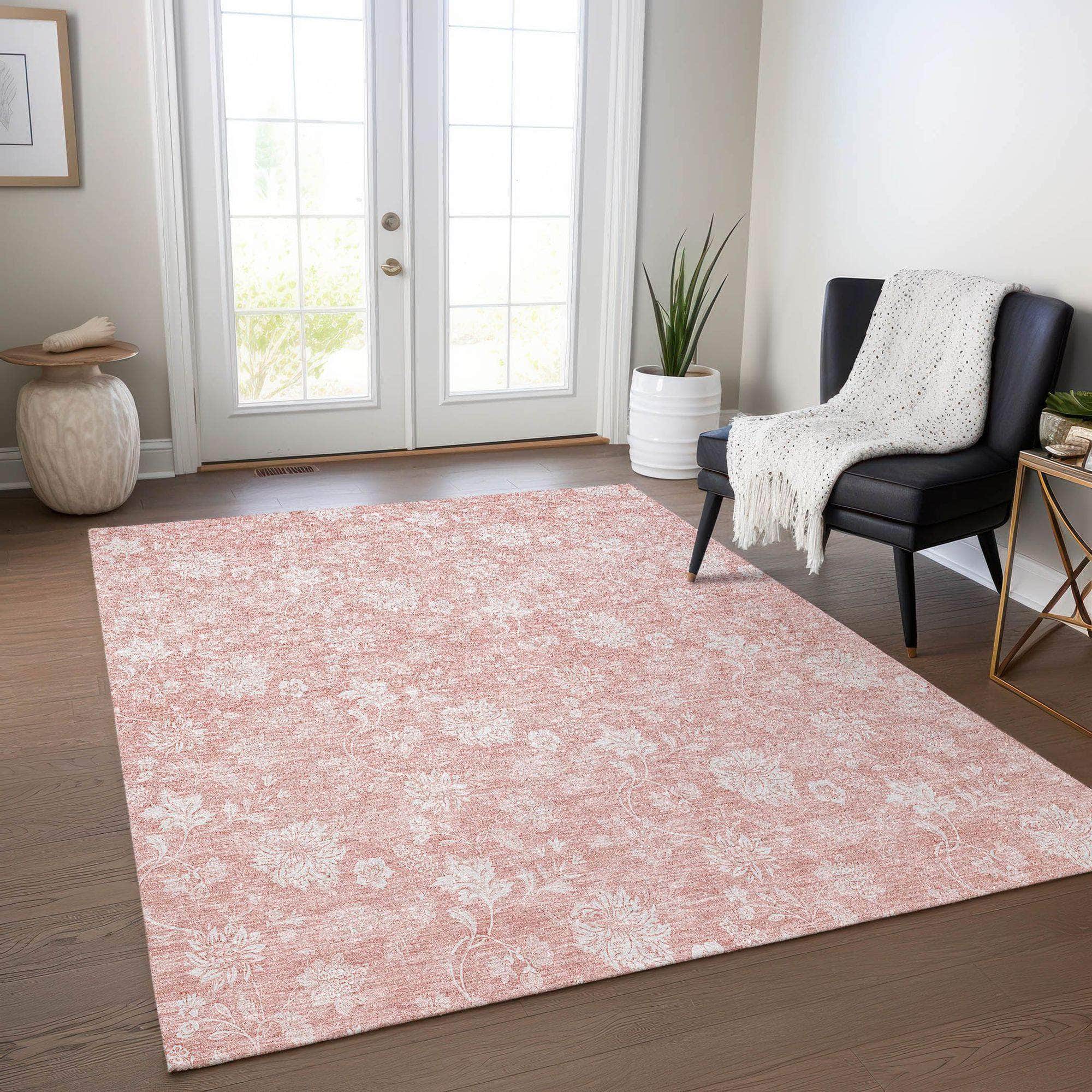 Machine Made ACN681 Pink  Rugs #color_pink 