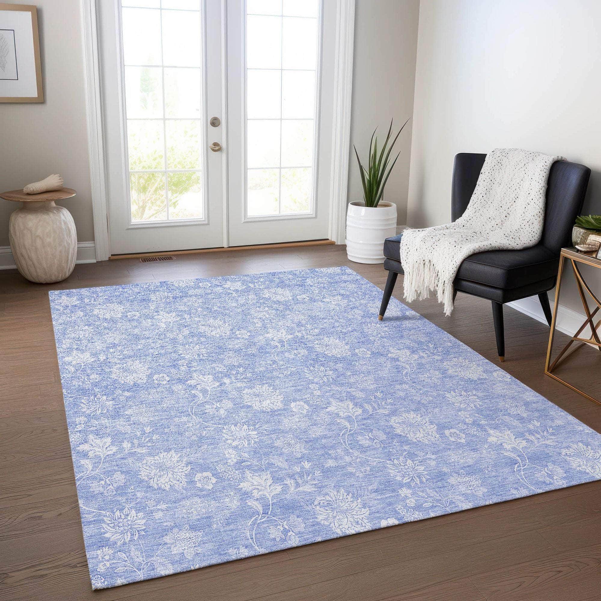 Machine Made ACN681 Sky Blue Rugs #color_sky blue