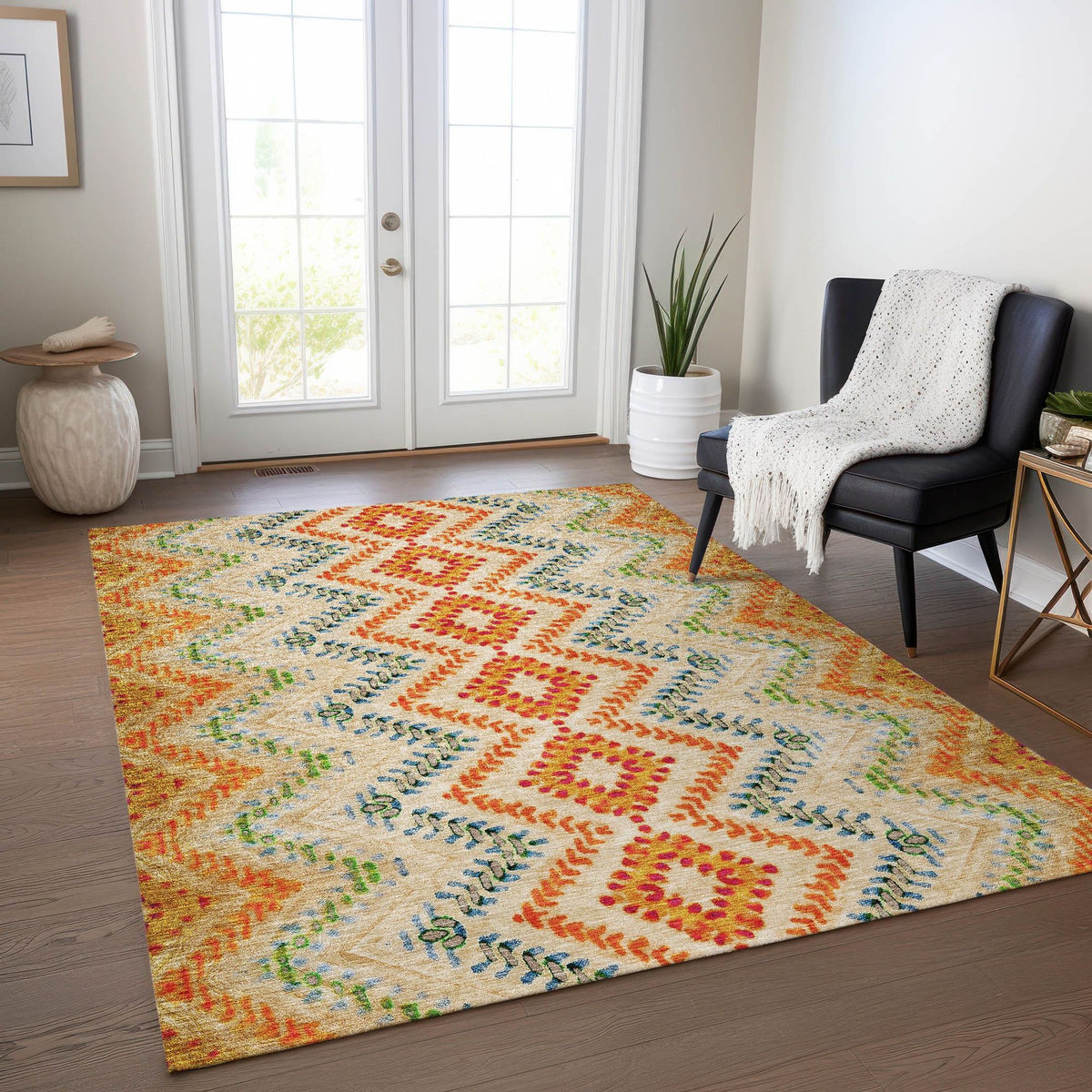 Epidote Machine Washable Rug