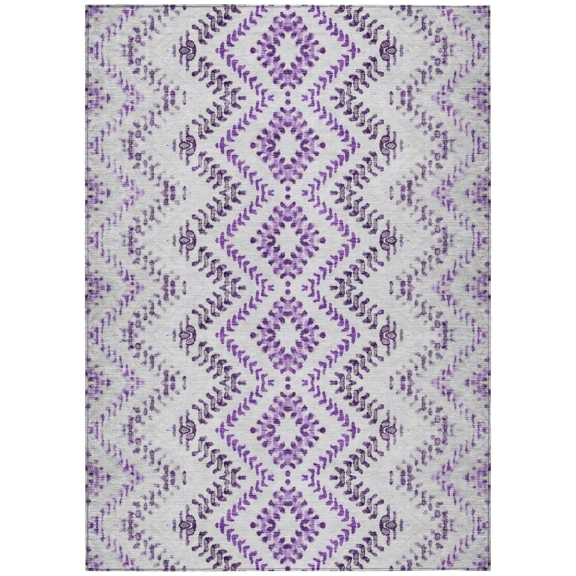 Machine Made ACN684 Purple  Rugs #color_purple 