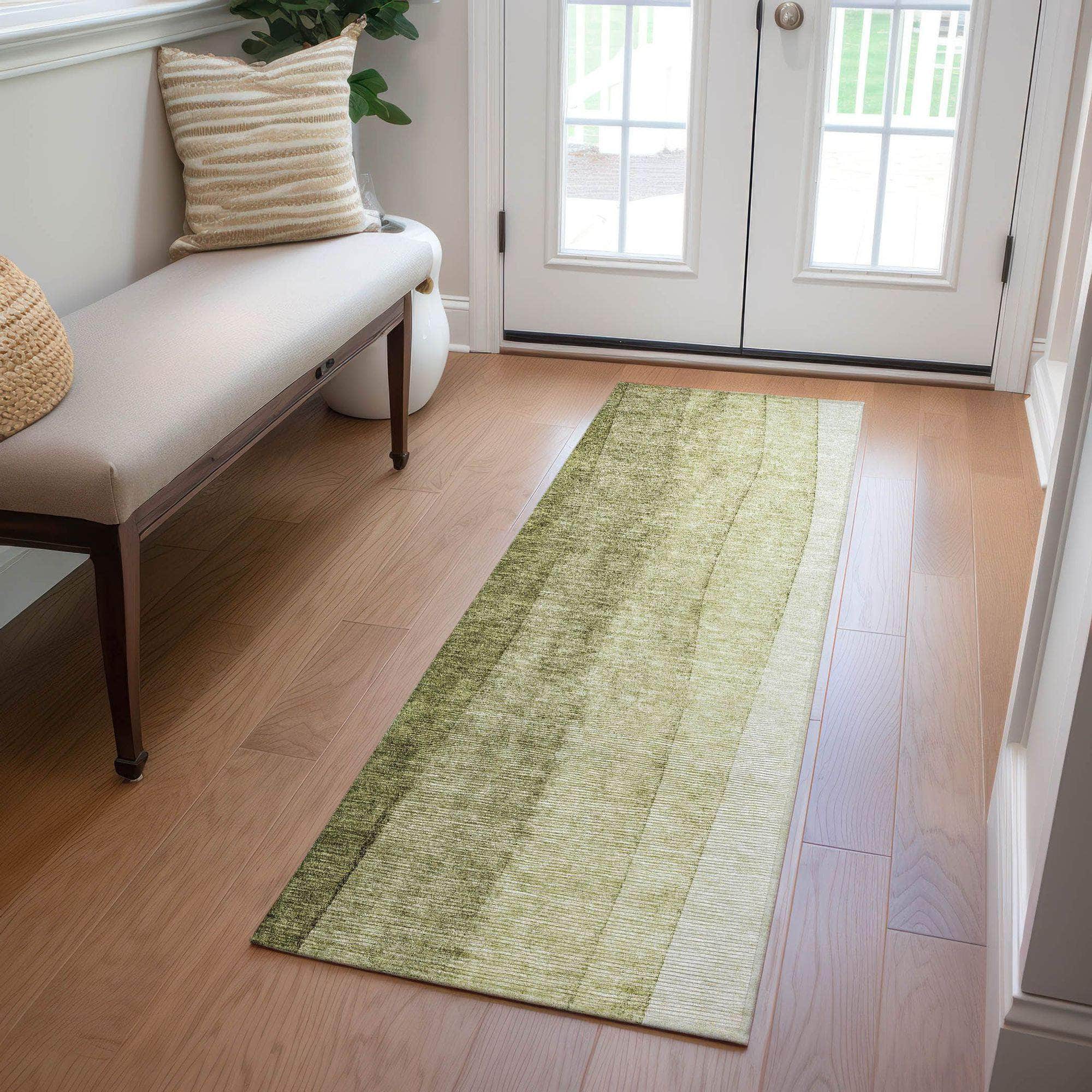 Machine Made ACN690 Olive Green Rugs #color_olive green