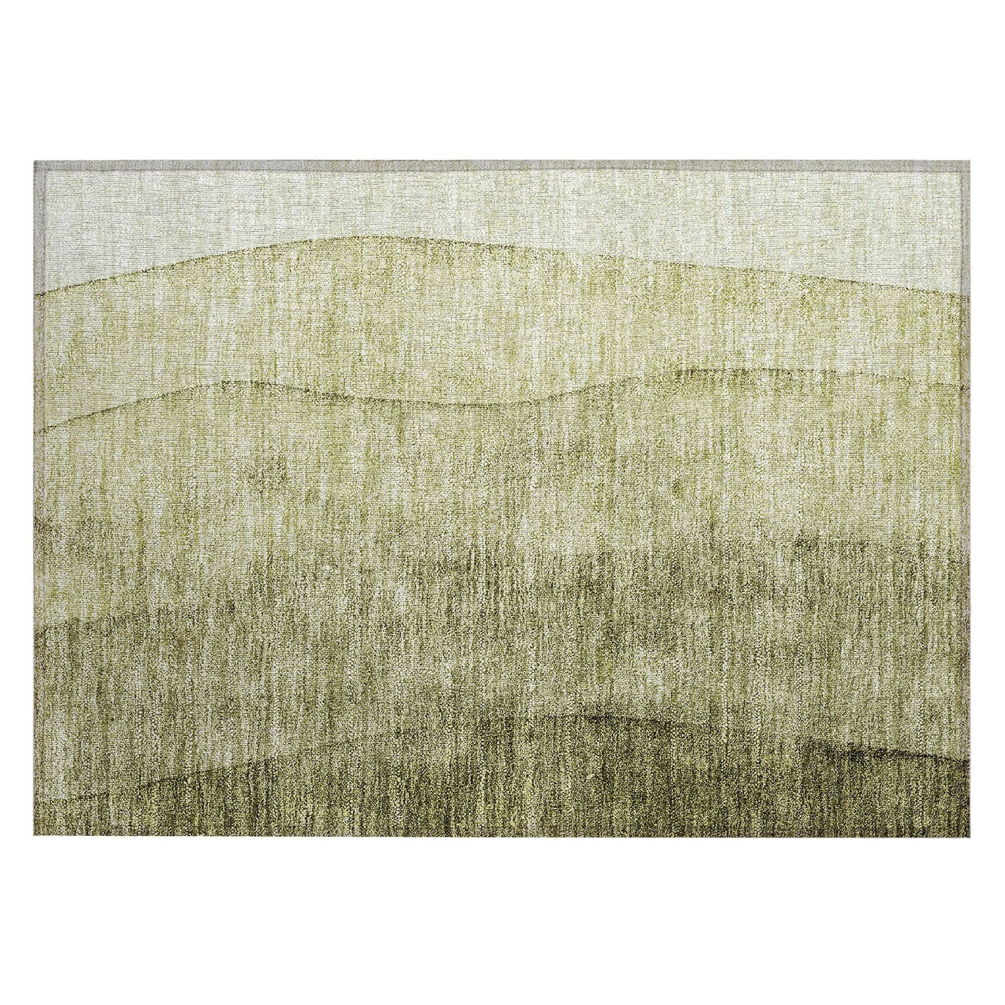 Machine Made ACN690 Olive Green Rugs #color_olive green