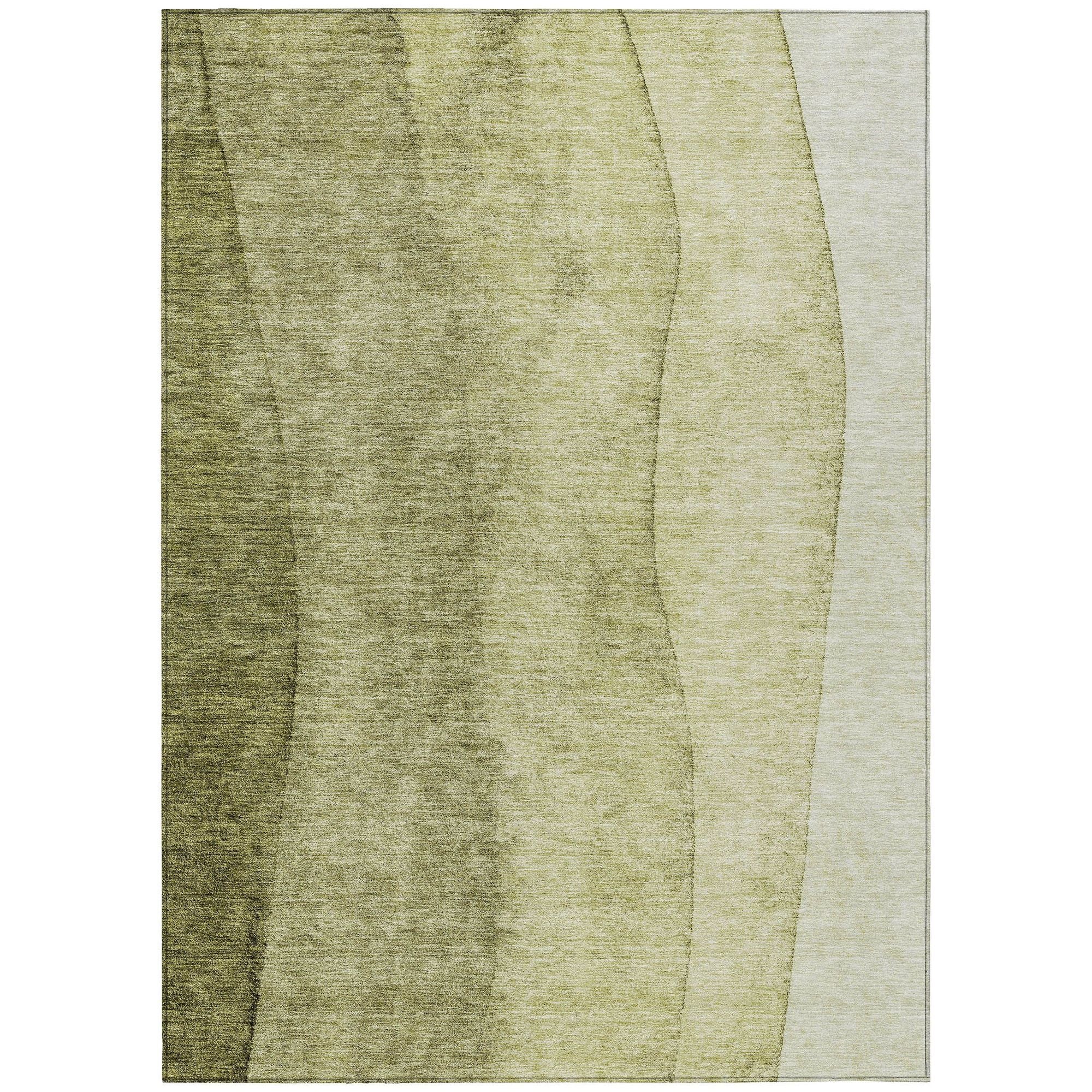 Machine Made ACN690 Olive Green Rugs #color_olive green