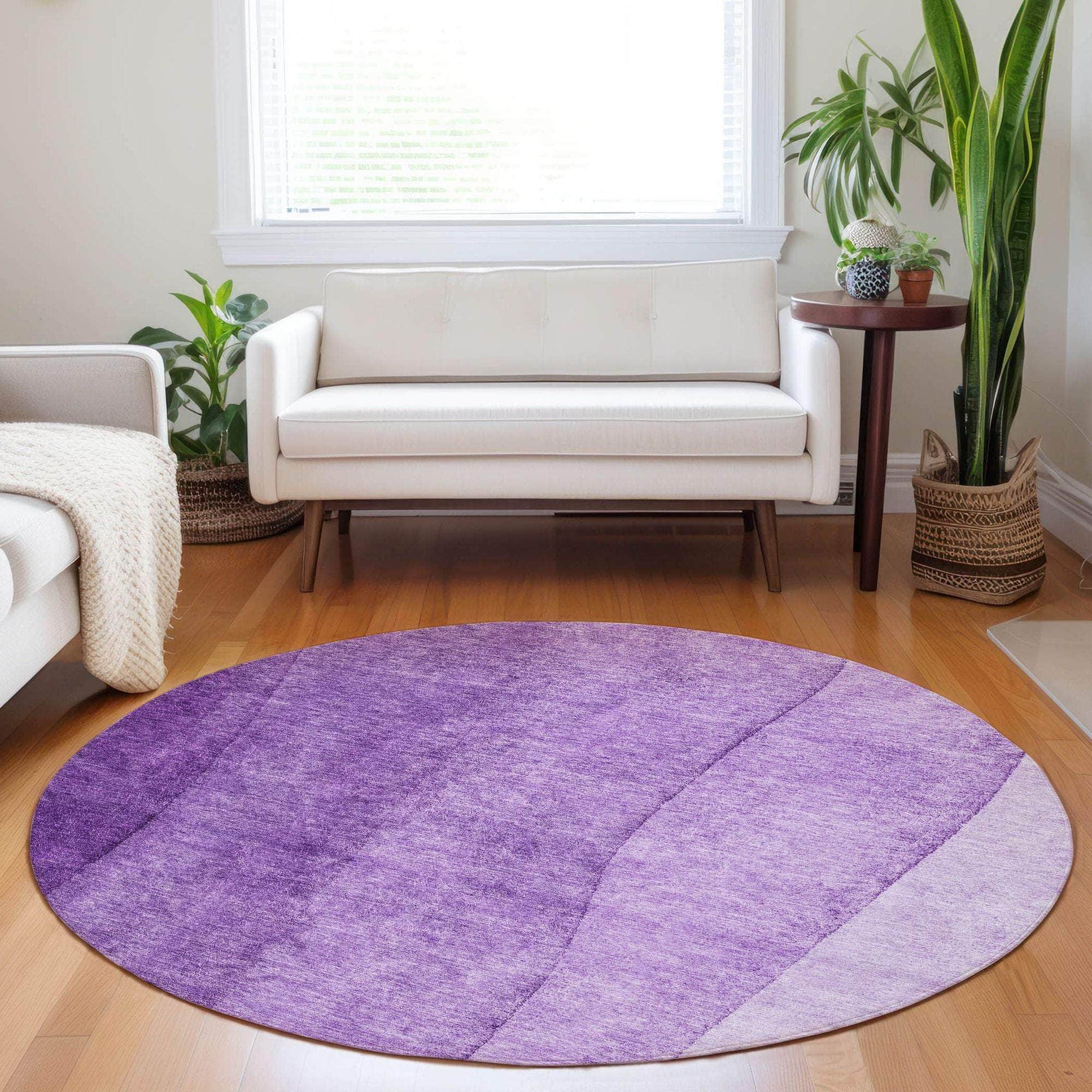 Machine Made ACN690 Purple  Rugs #color_purple 