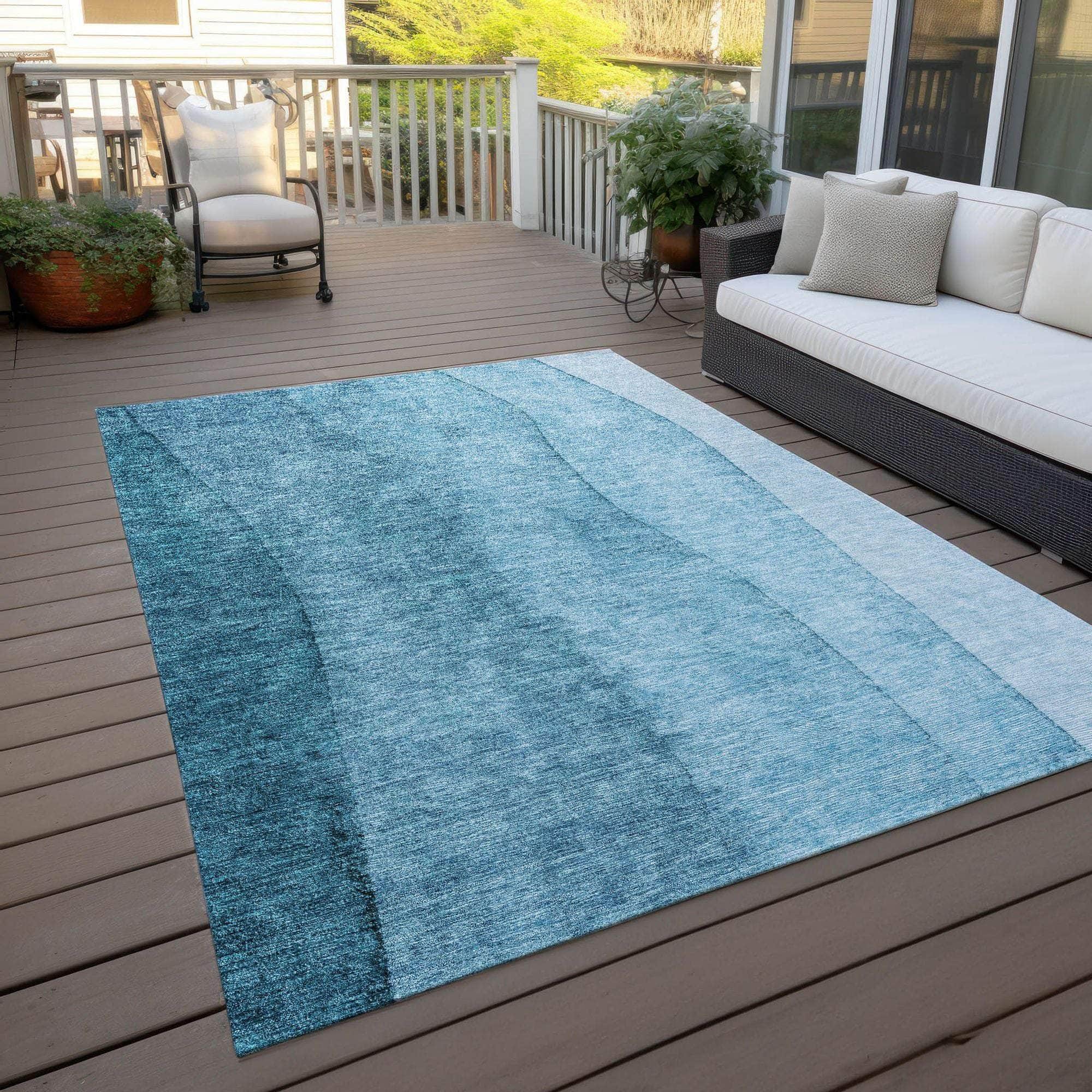 Machine Made ACN690 Teal  Rugs #color_teal 