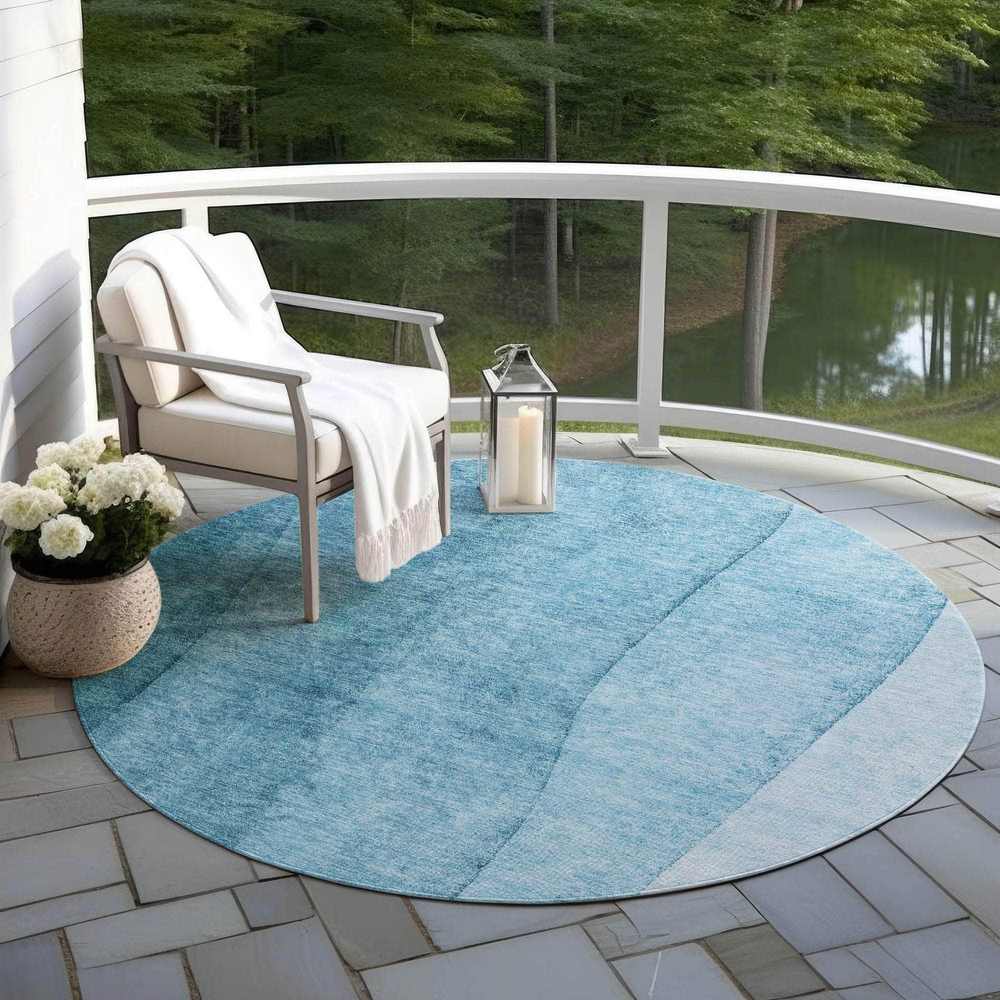 Machine Made ACN690 Teal  Rugs #color_teal 