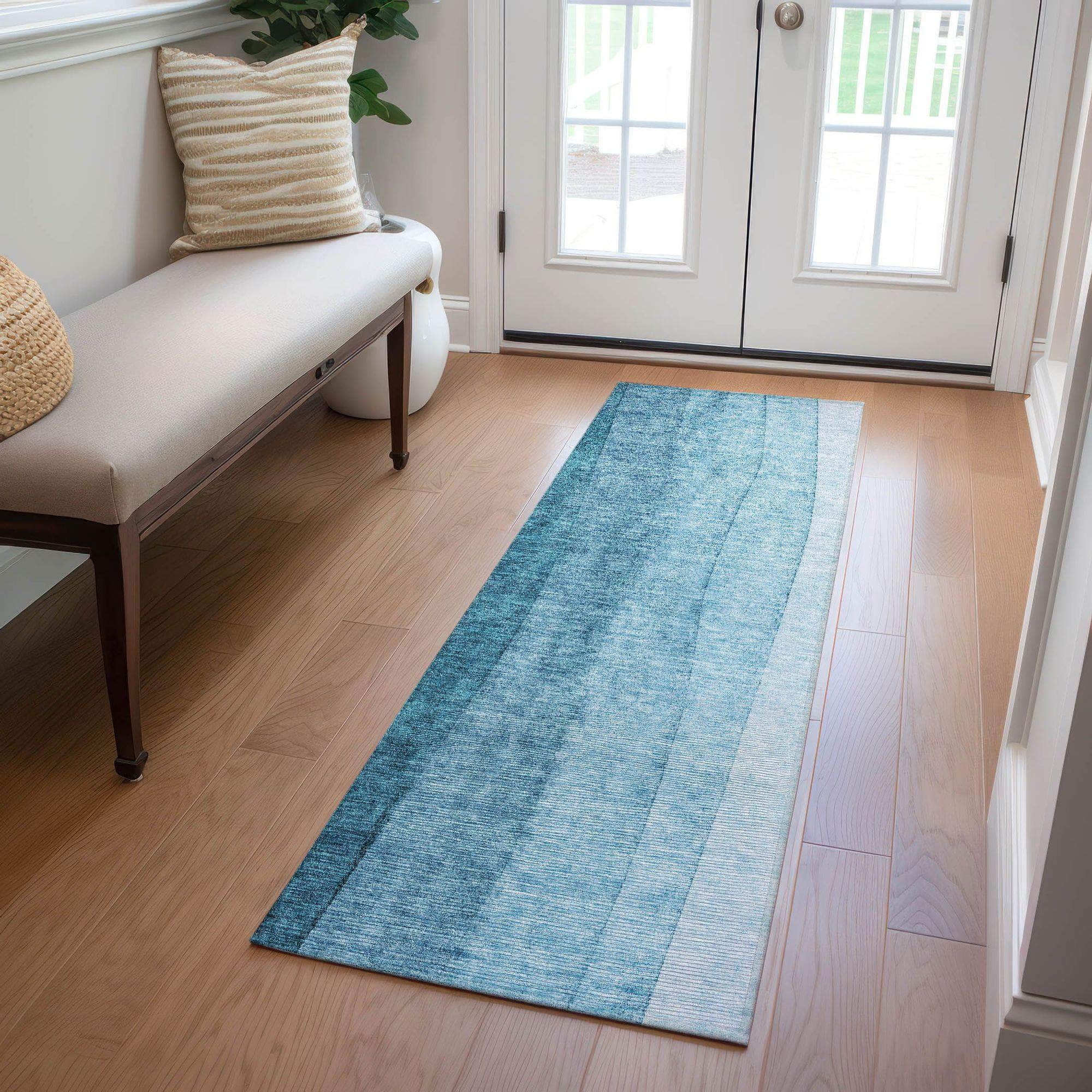 Machine Made ACN690 Teal  Rugs #color_teal 