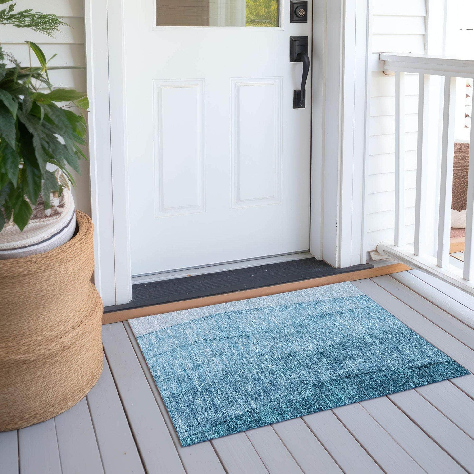 Machine Made ACN690 Teal  Rugs #color_teal 