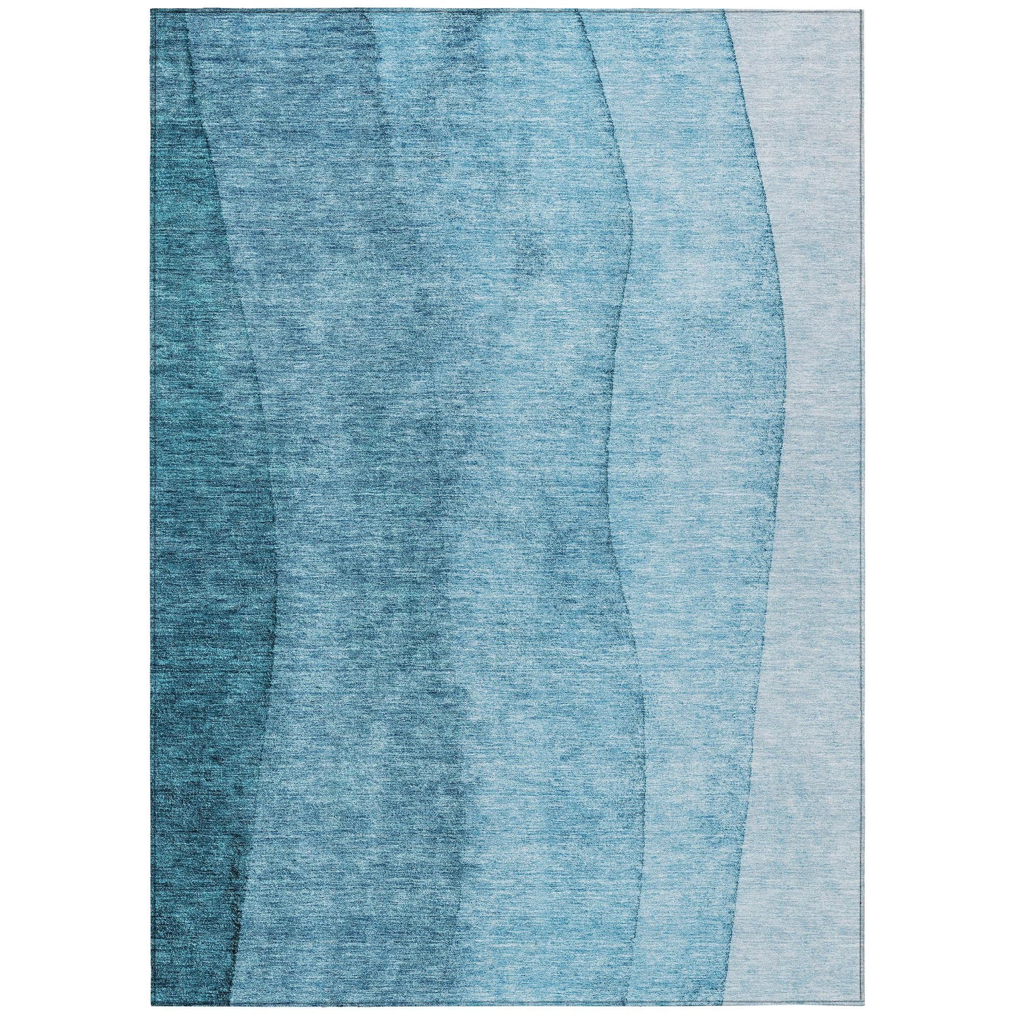 Machine Made ACN690 Teal  Rugs #color_teal 