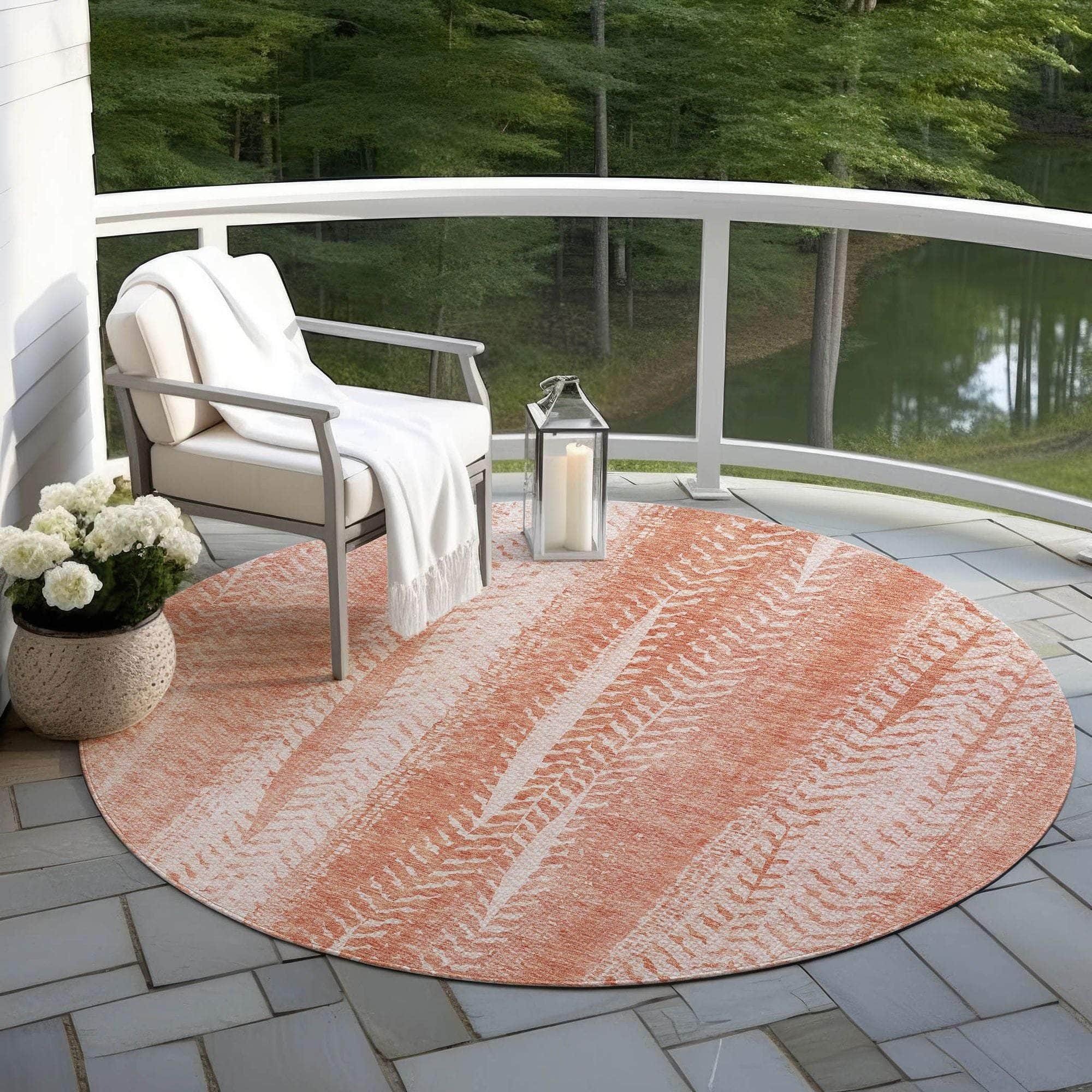 Machine Made ACN694 Coral Orange Rugs #color_coral orange