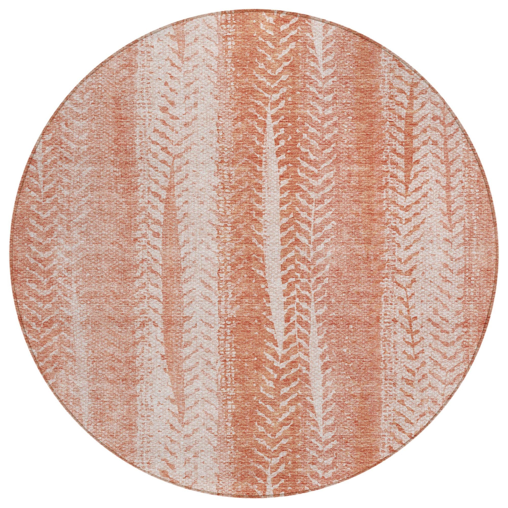 Machine Made ACN694 Coral Orange Rugs #color_coral orange
