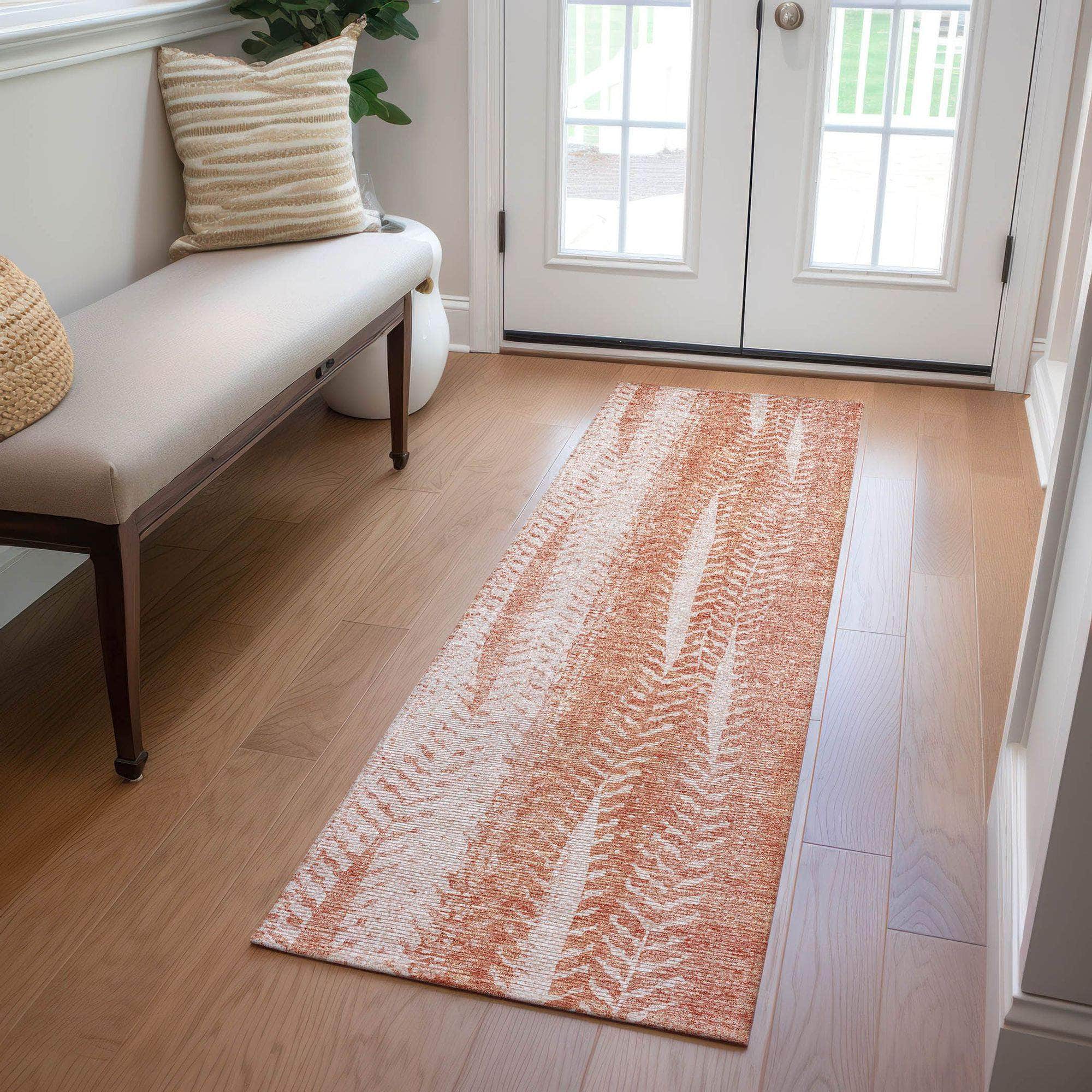 Machine Made ACN694 Coral Orange Rugs #color_coral orange