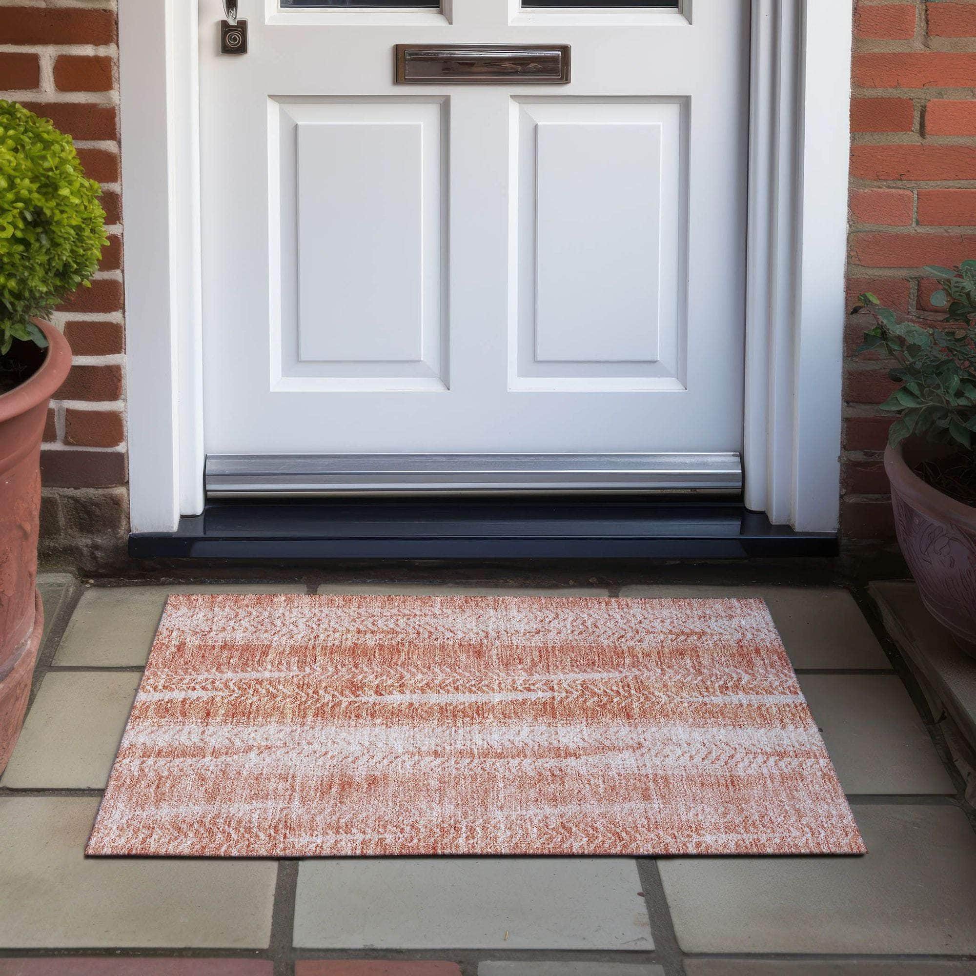 Machine Made ACN694 Coral Orange Rugs #color_coral orange