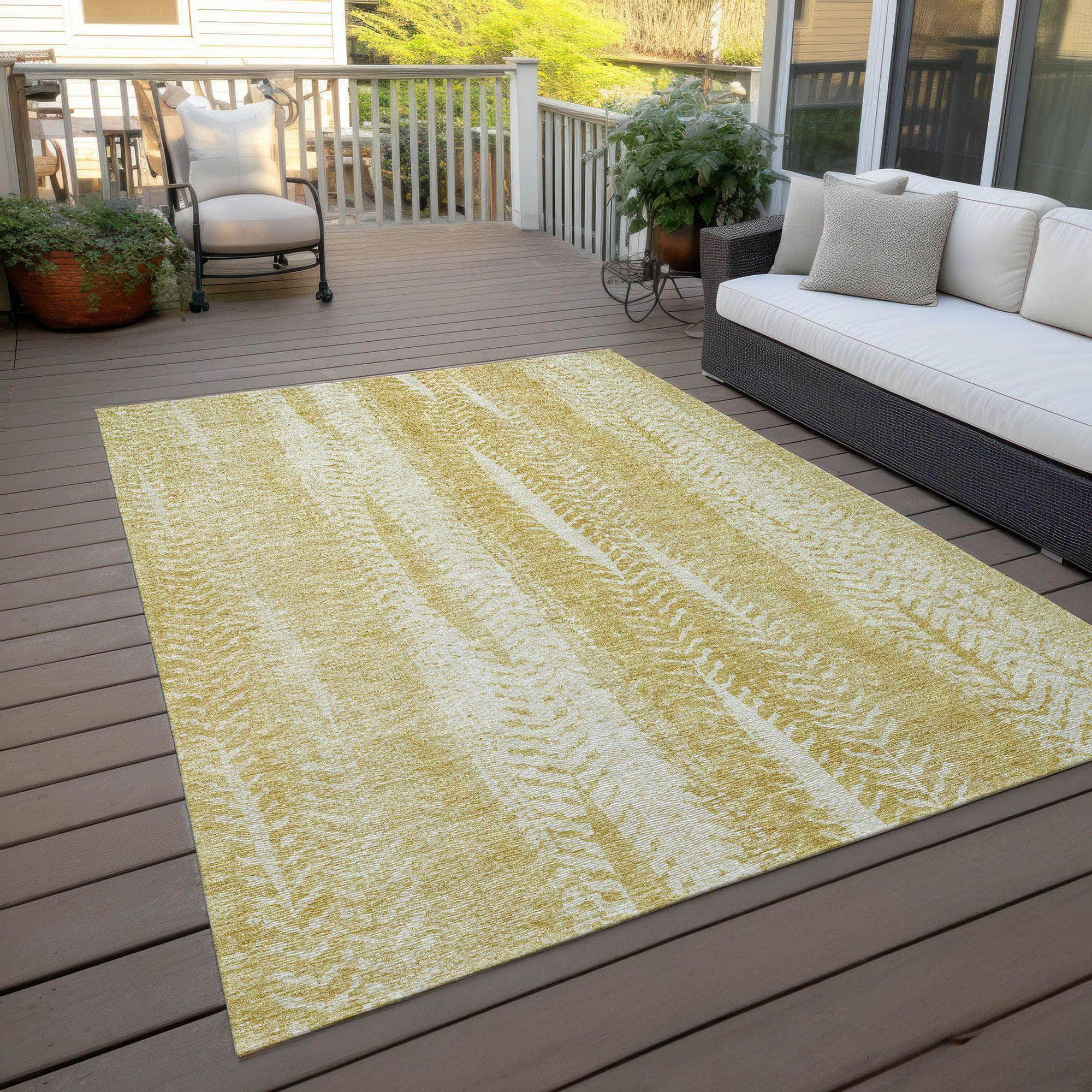 Machine Made ACN694 Gold  Rugs #color_gold 
