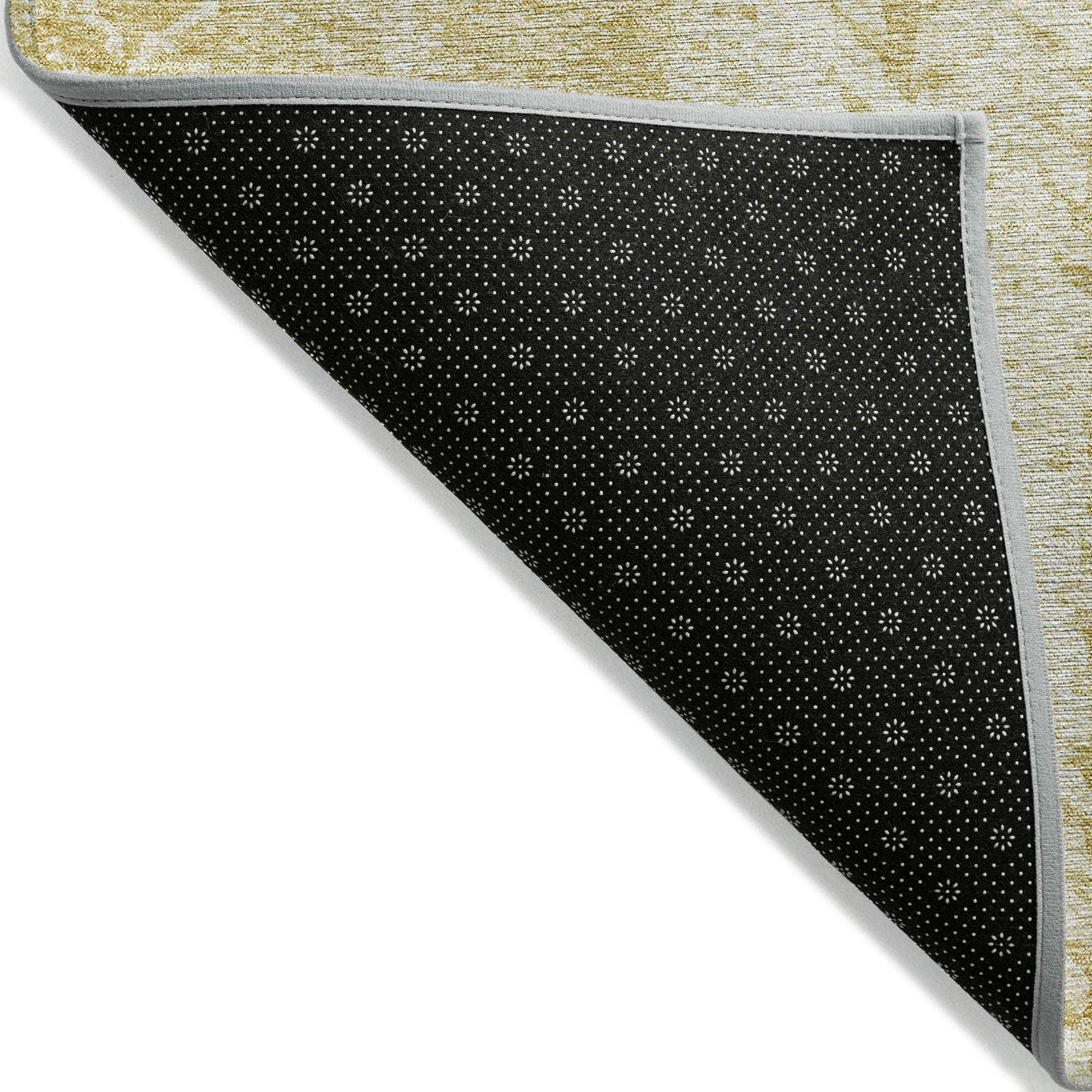 Machine Made ACN694 Gold  Rugs #color_gold 