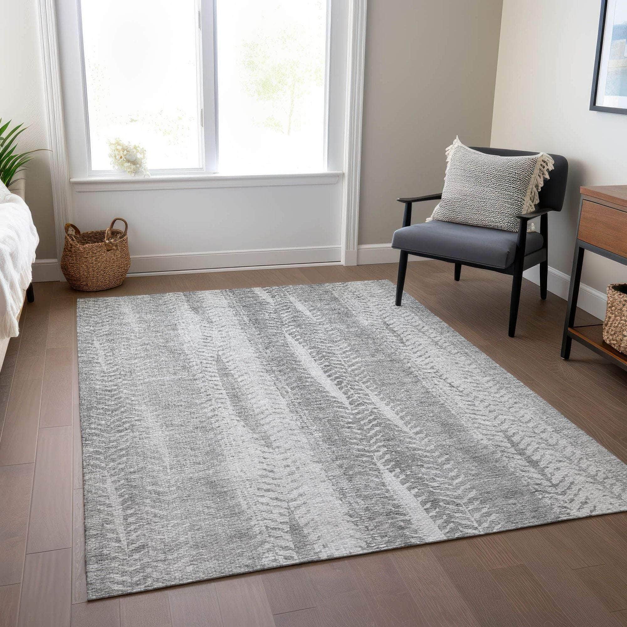 Machine Made ACN694 Silver Gray Rugs #color_silver gray