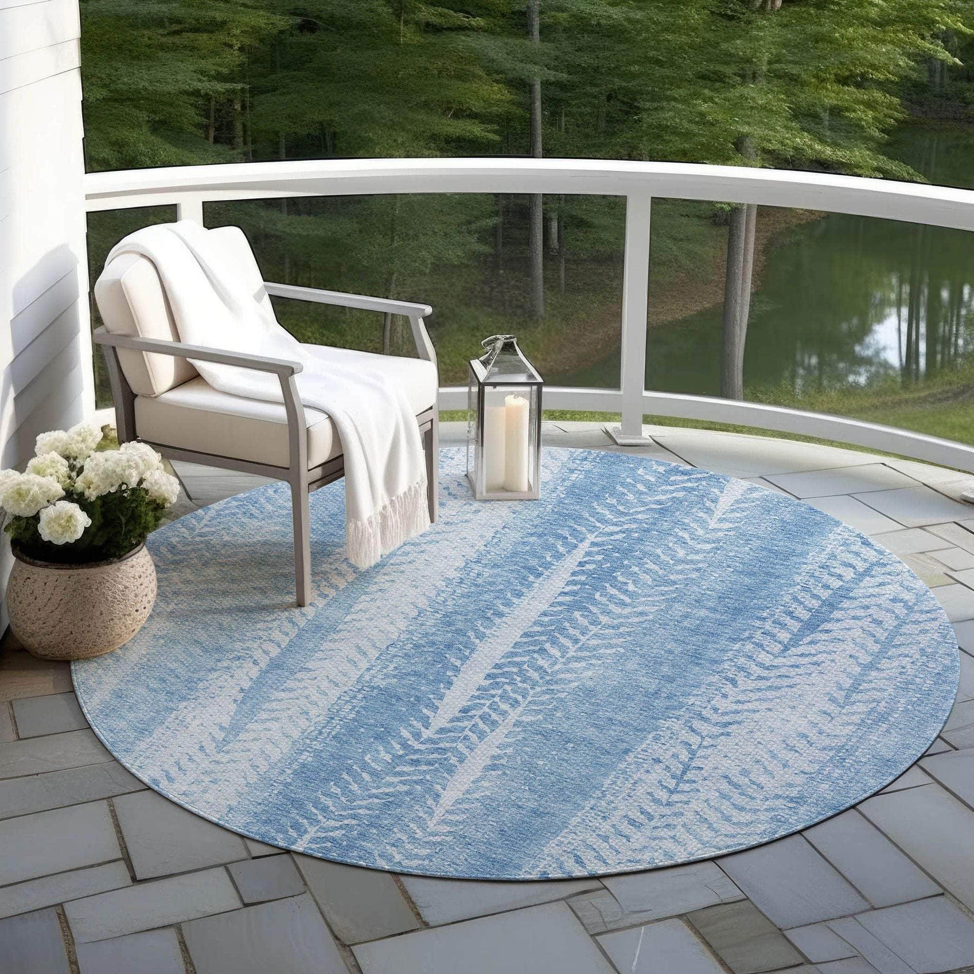 Machine Made ACN694 Sky Blue Rugs #color_sky blue