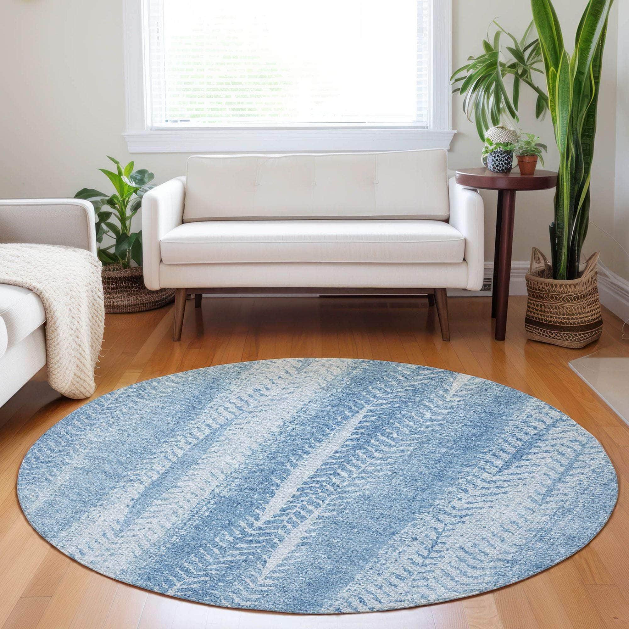 Machine Made ACN694 Sky Blue Rugs #color_sky blue