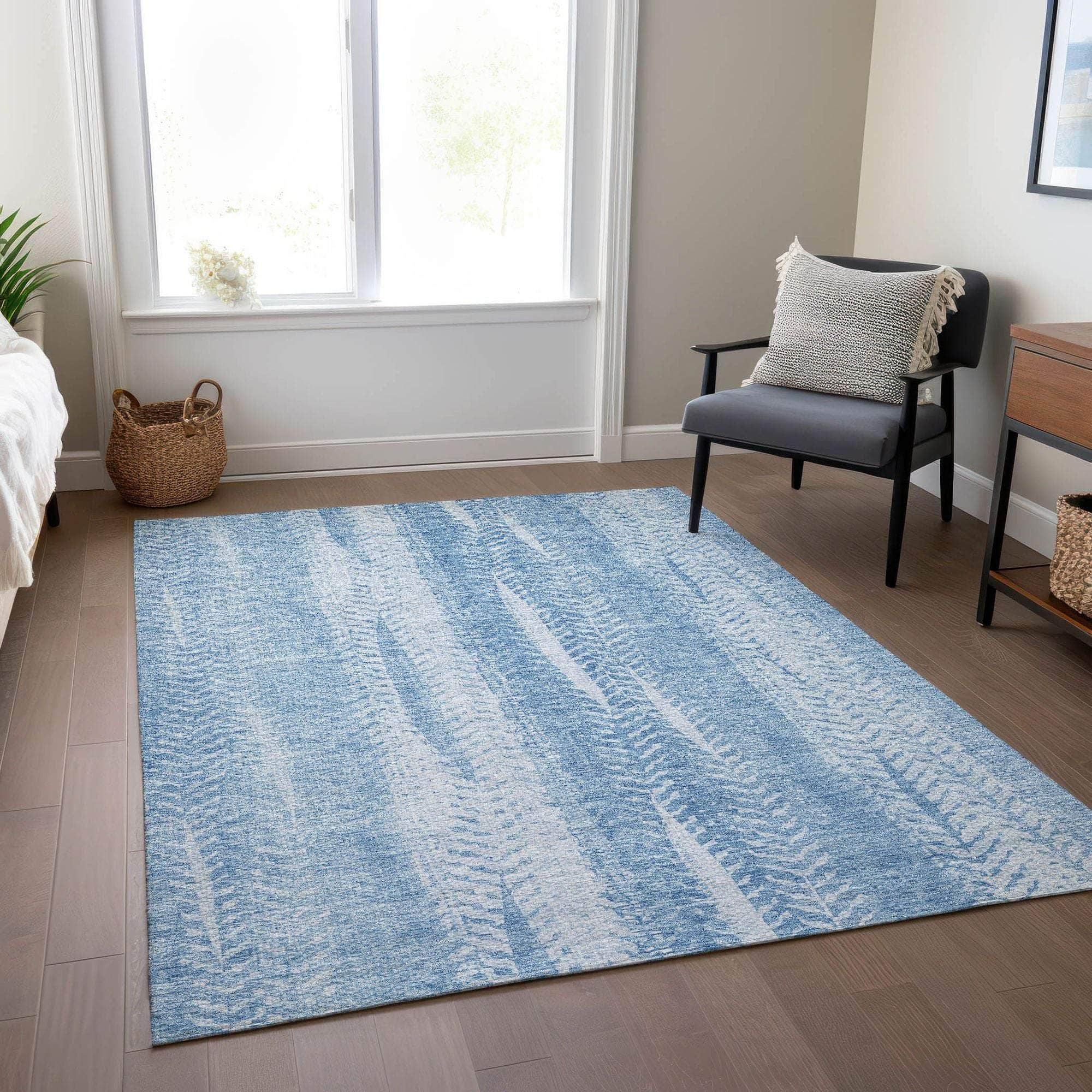 Machine Made ACN694 Sky Blue Rugs #color_sky blue