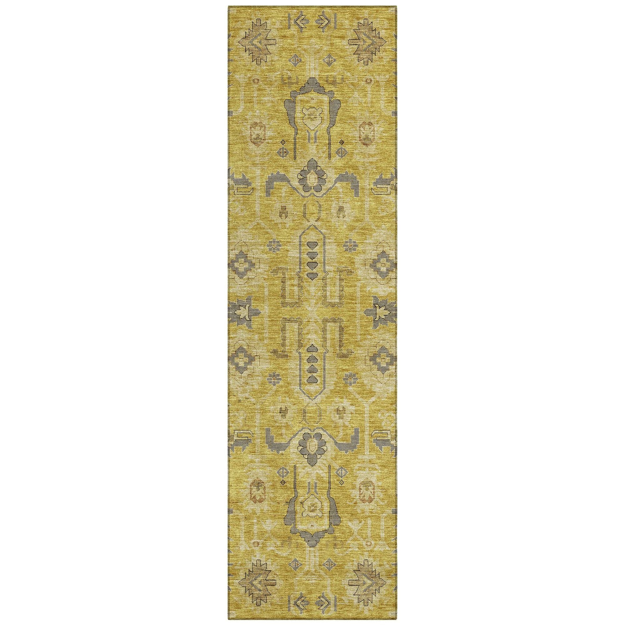 Machine Made ACN697 Gold  Rugs #color_gold 