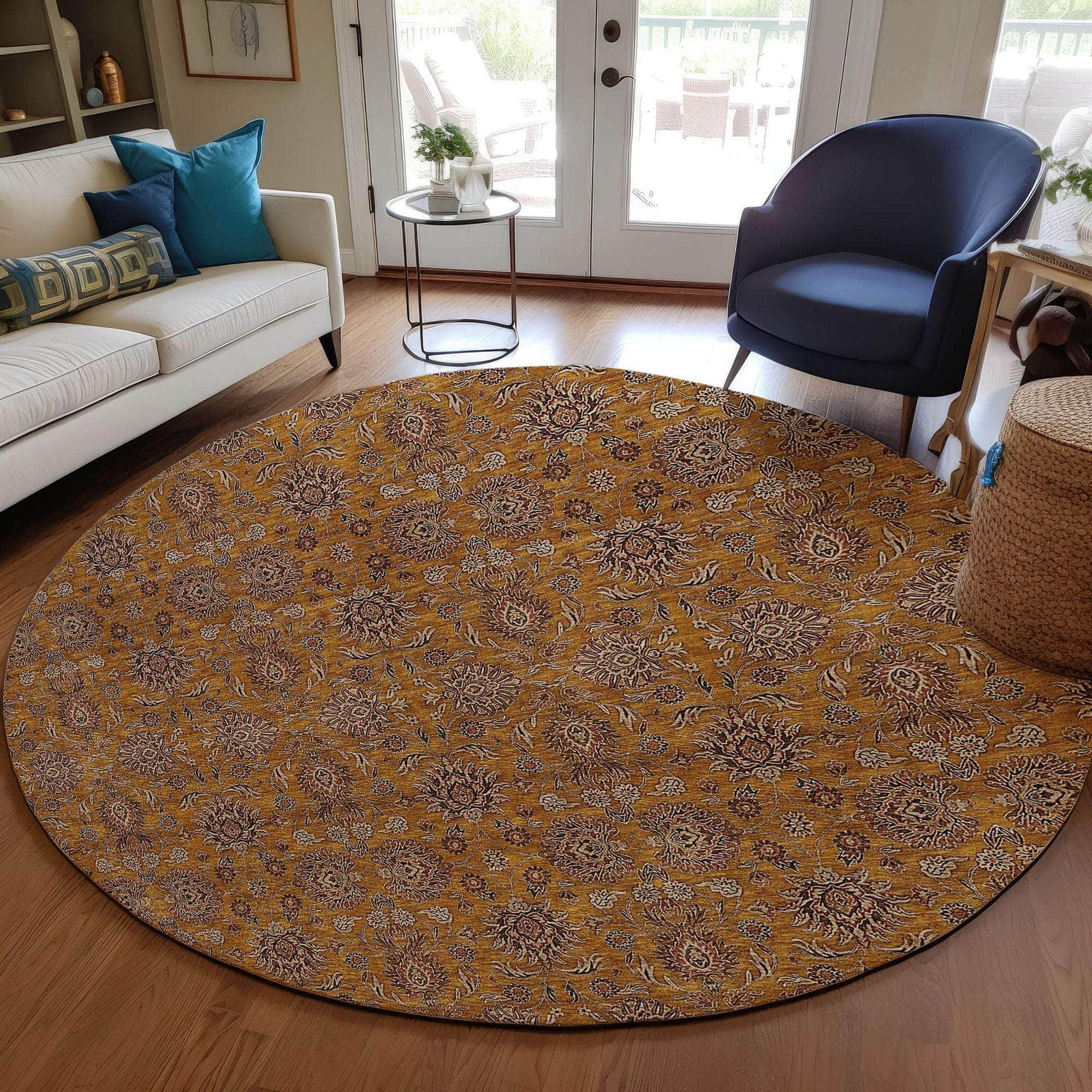 Machine Made ACN702 Copper Orange Rugs #color_copper orange