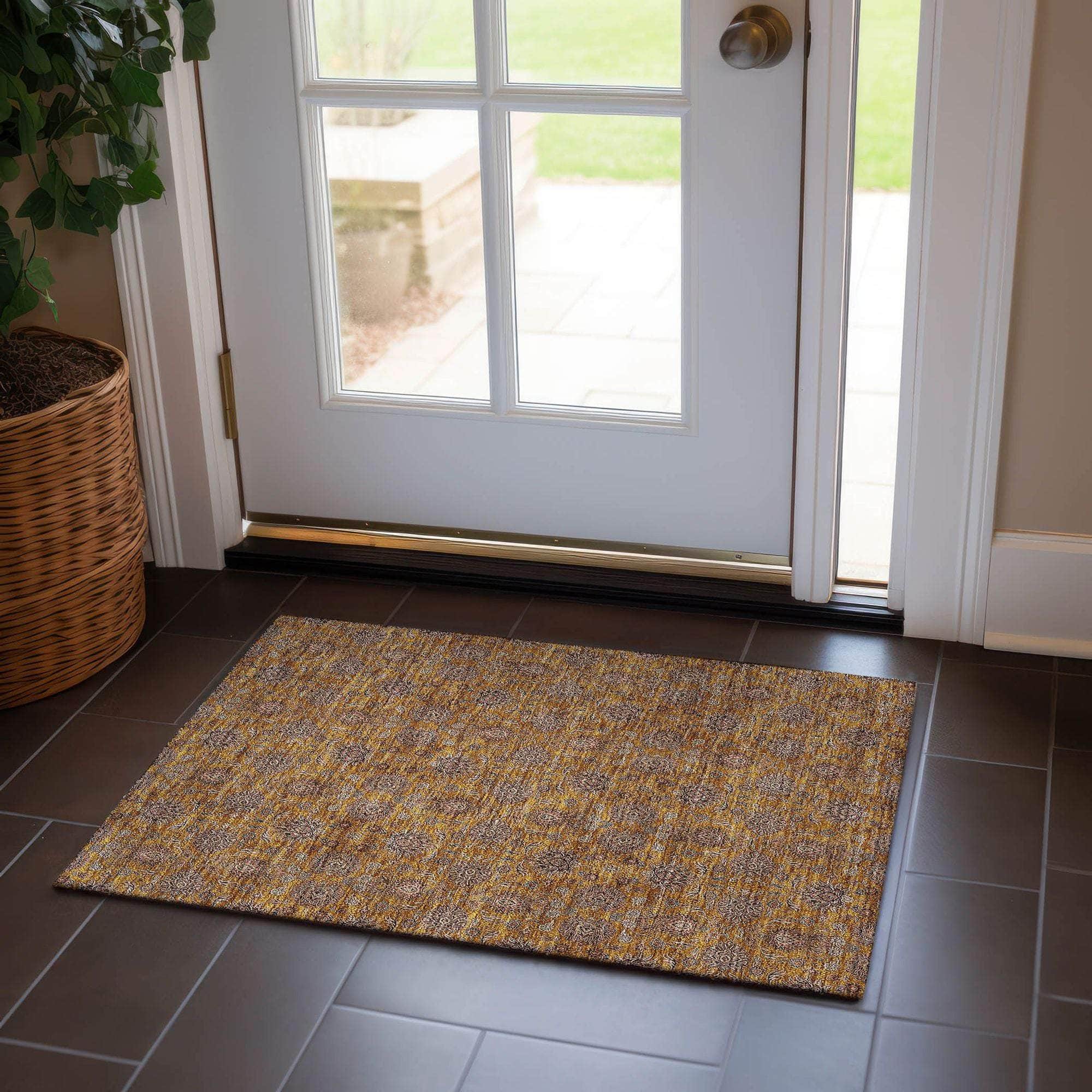 Machine Made ACN702 Copper Orange Rugs #color_copper orange