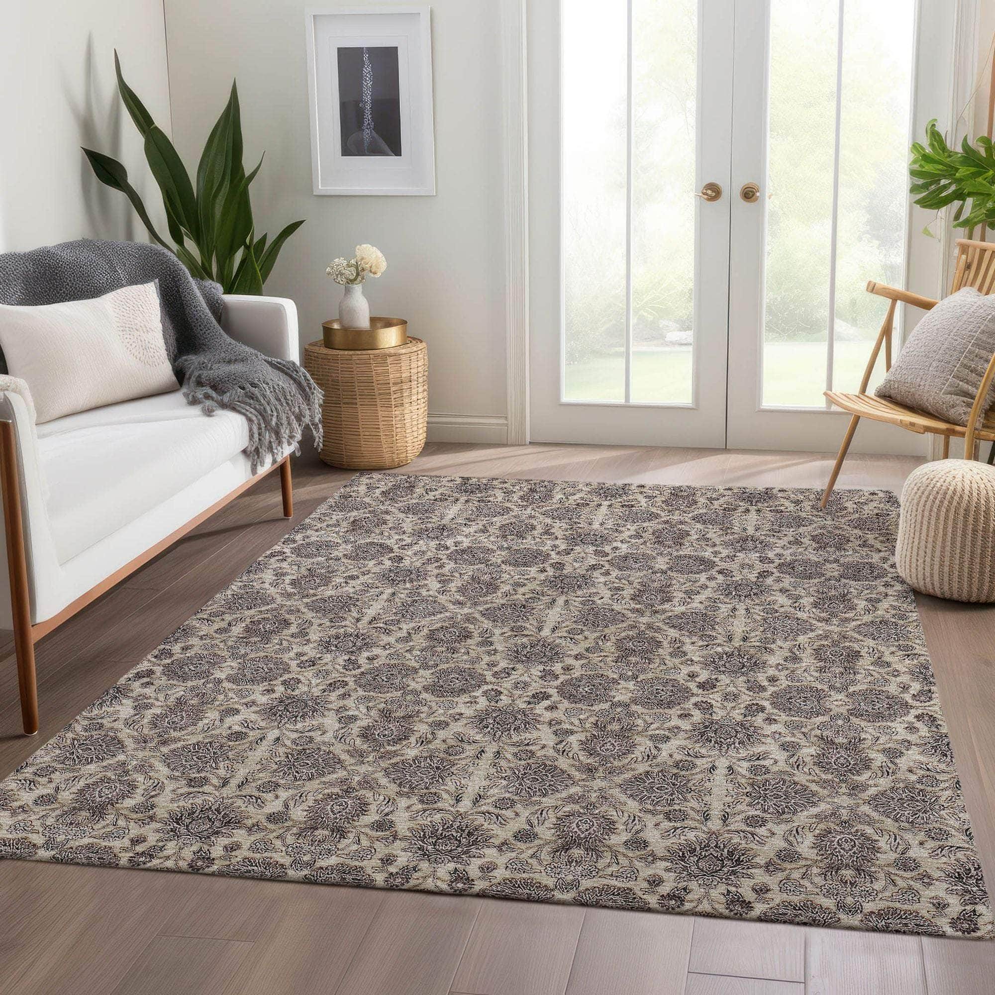 Machine Made ACN702 Ivory  Rugs #color_ivory 