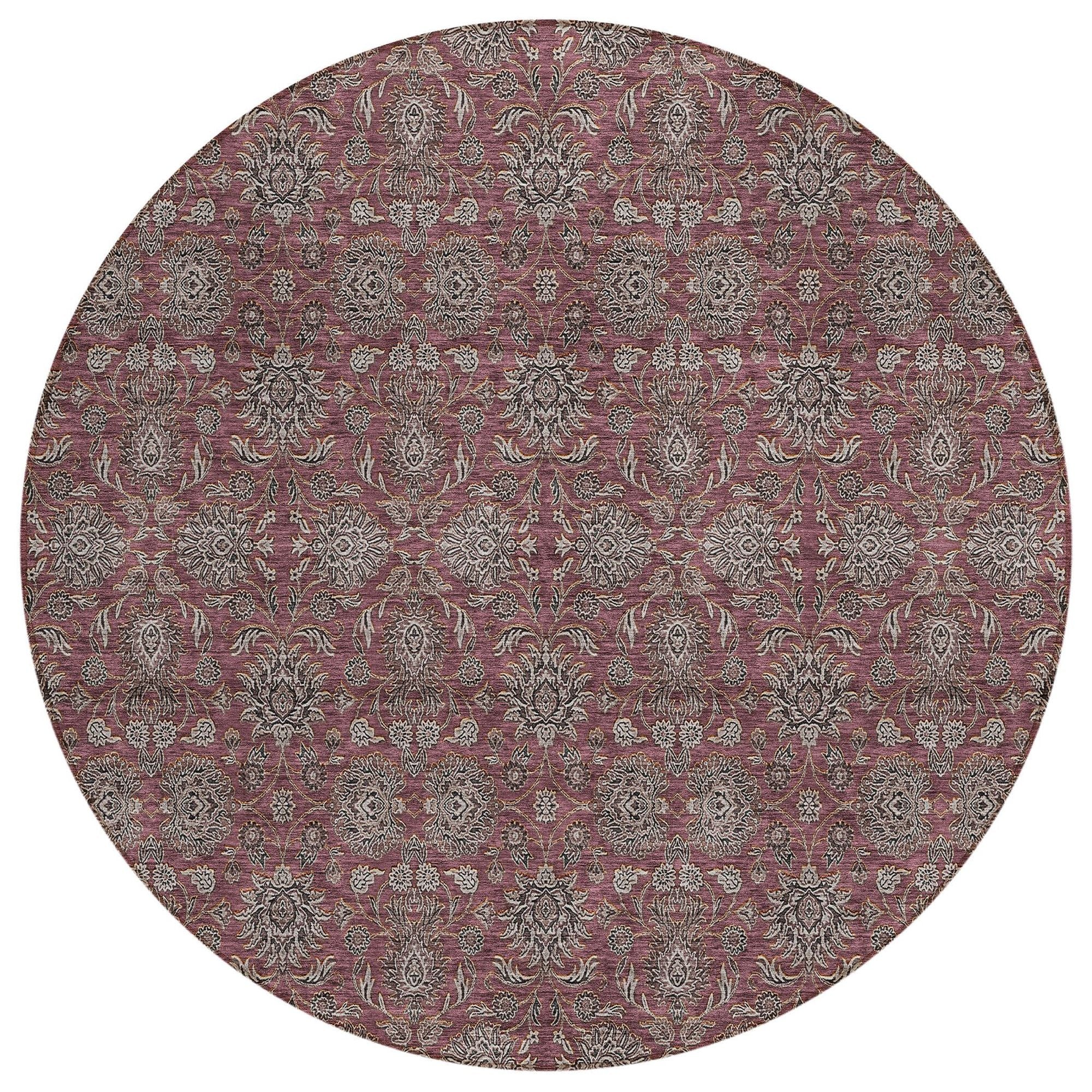 Machine Made ACN702 Merlot Red Rugs #color_merlot red